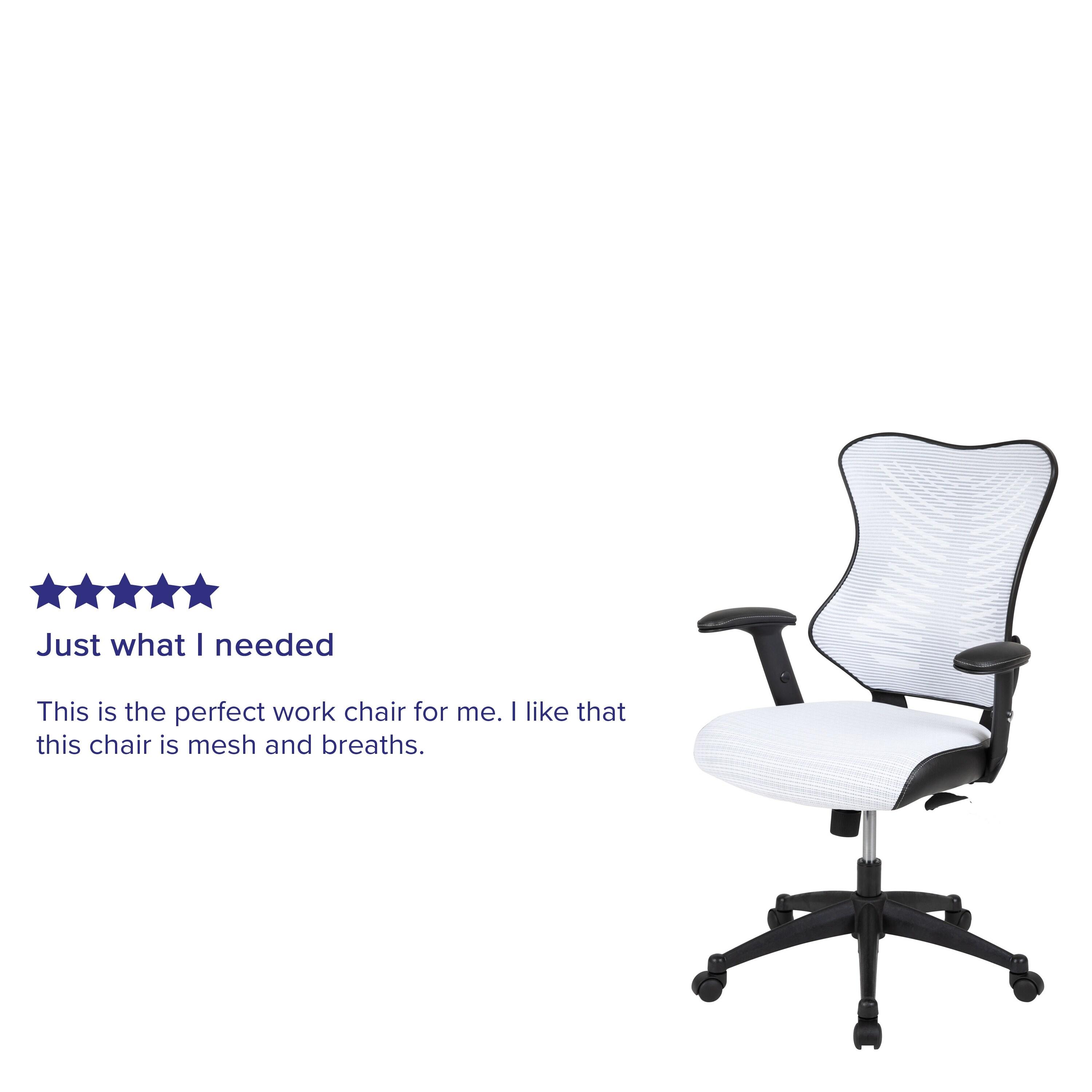 Siwar High-Back Designer Ergonomic Office Chair with Adjustable Armrests by Flash Furniture