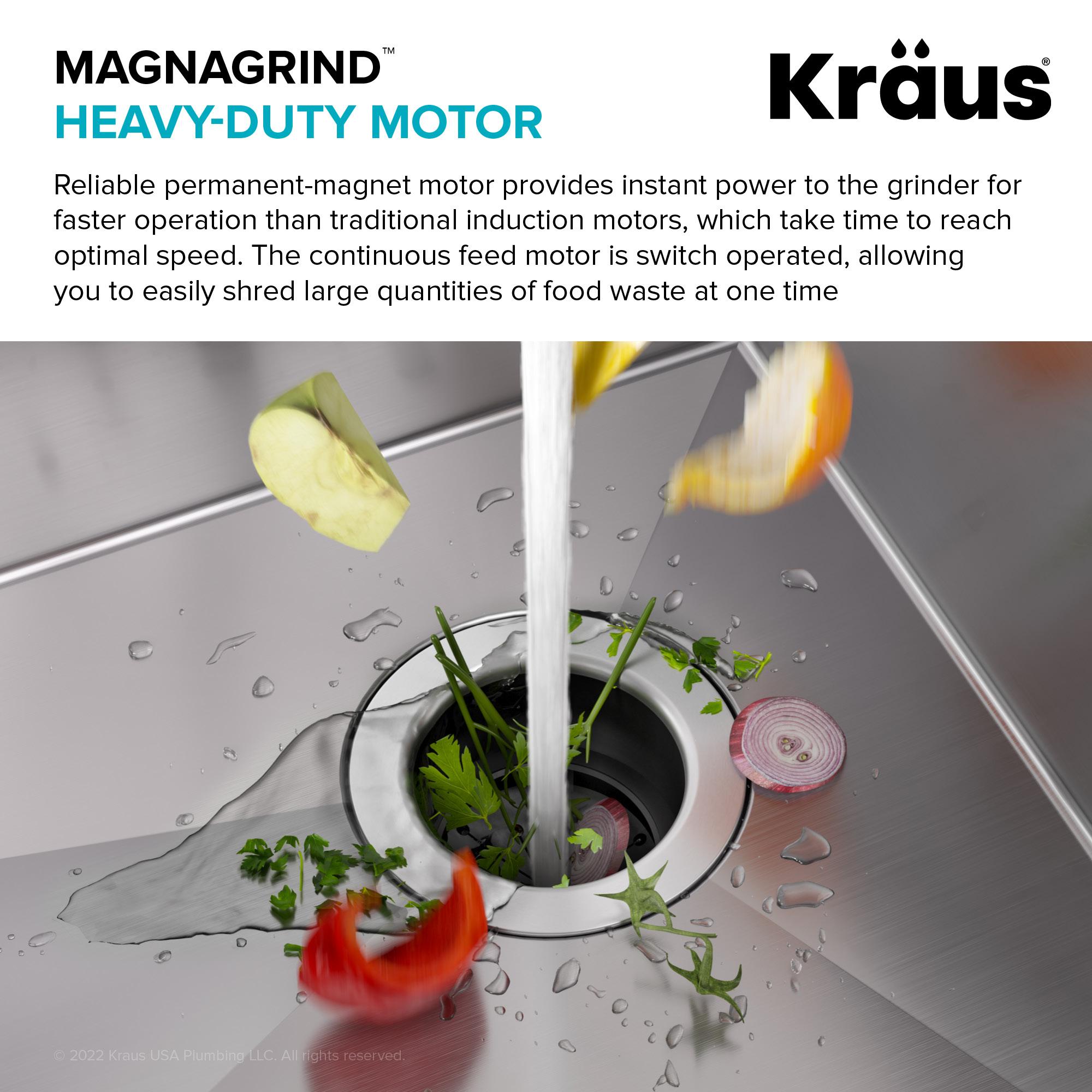 KRAUS Standard PRO™ Gauge Undermount Kitchen Sink with WasteGuard™ Garbage Disposal