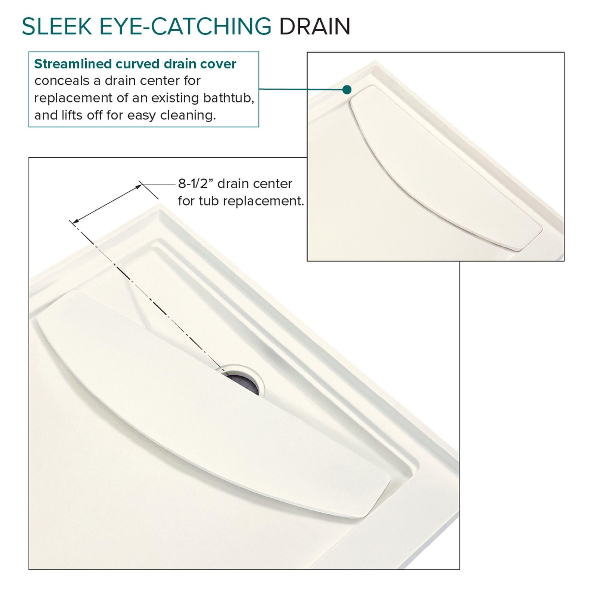 Transolid Transolid 60-in x 32-in Cast Solid Surface Tub Replacement Base Linear FSLB6032R-02