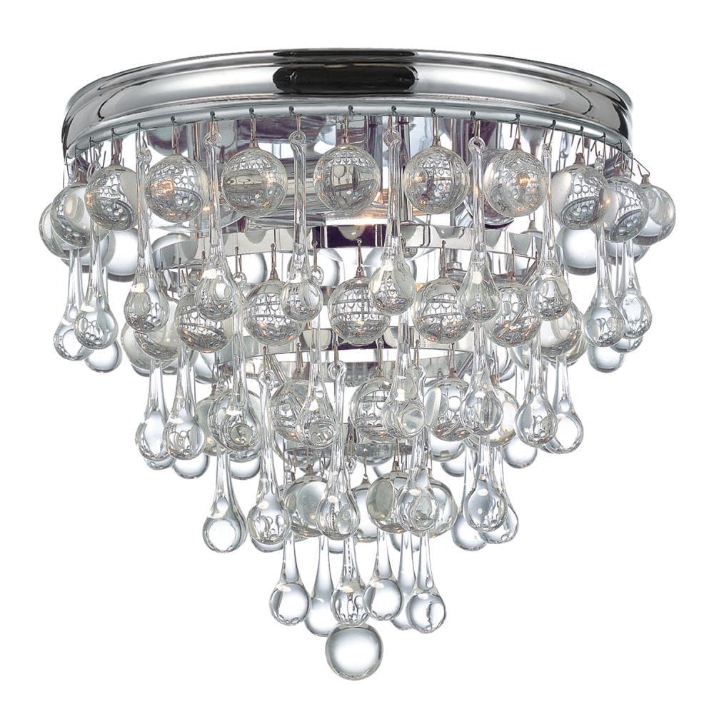 Crystorama Lighting Calypso 3 - Light Flush Mount in  Polished Chrome