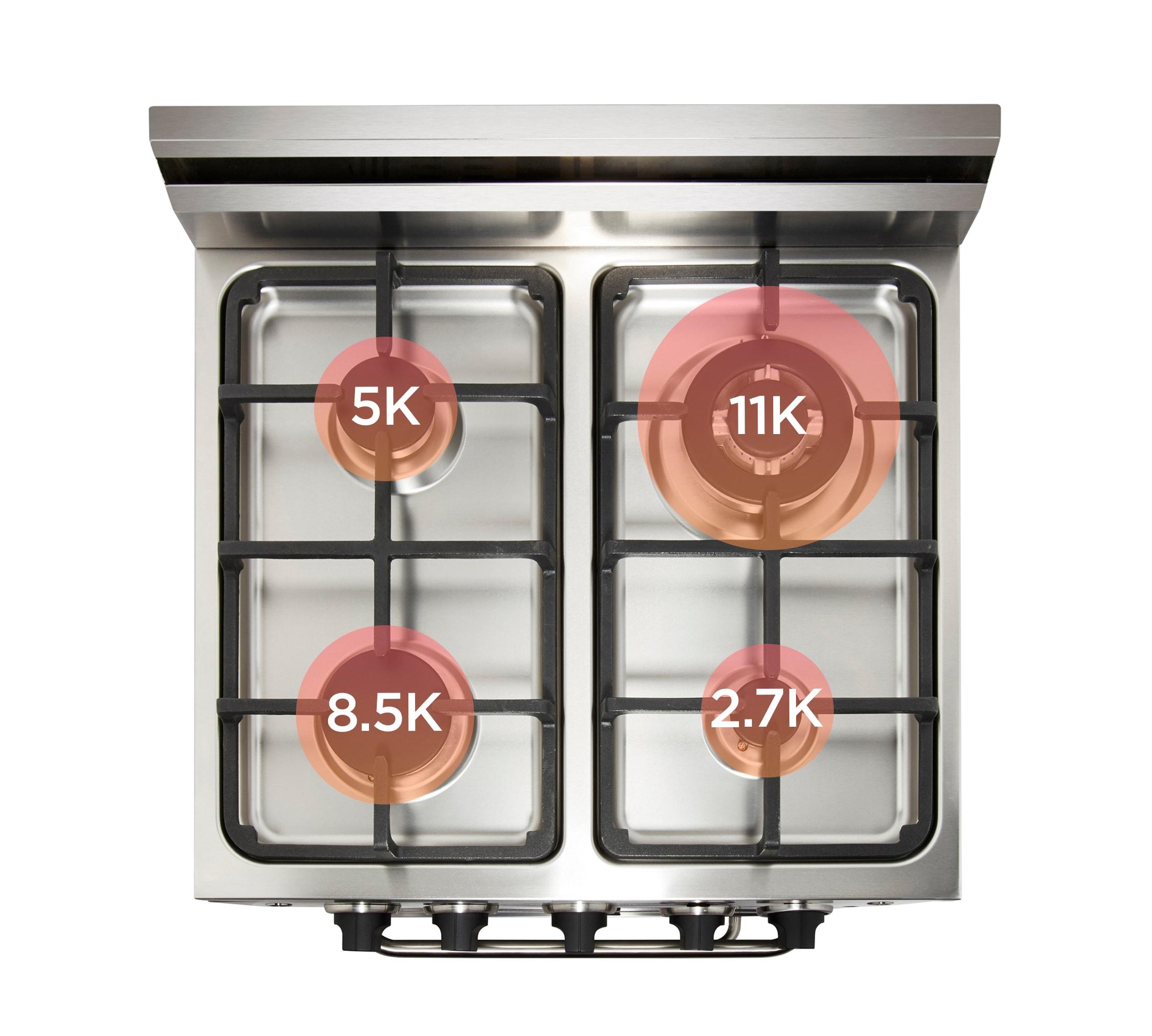 Unique Appliances Prestige 23.5" 4 burner 2.3 cu. ft. Freestanding Gas Range with Convection Oven UGP-24V PC1 B