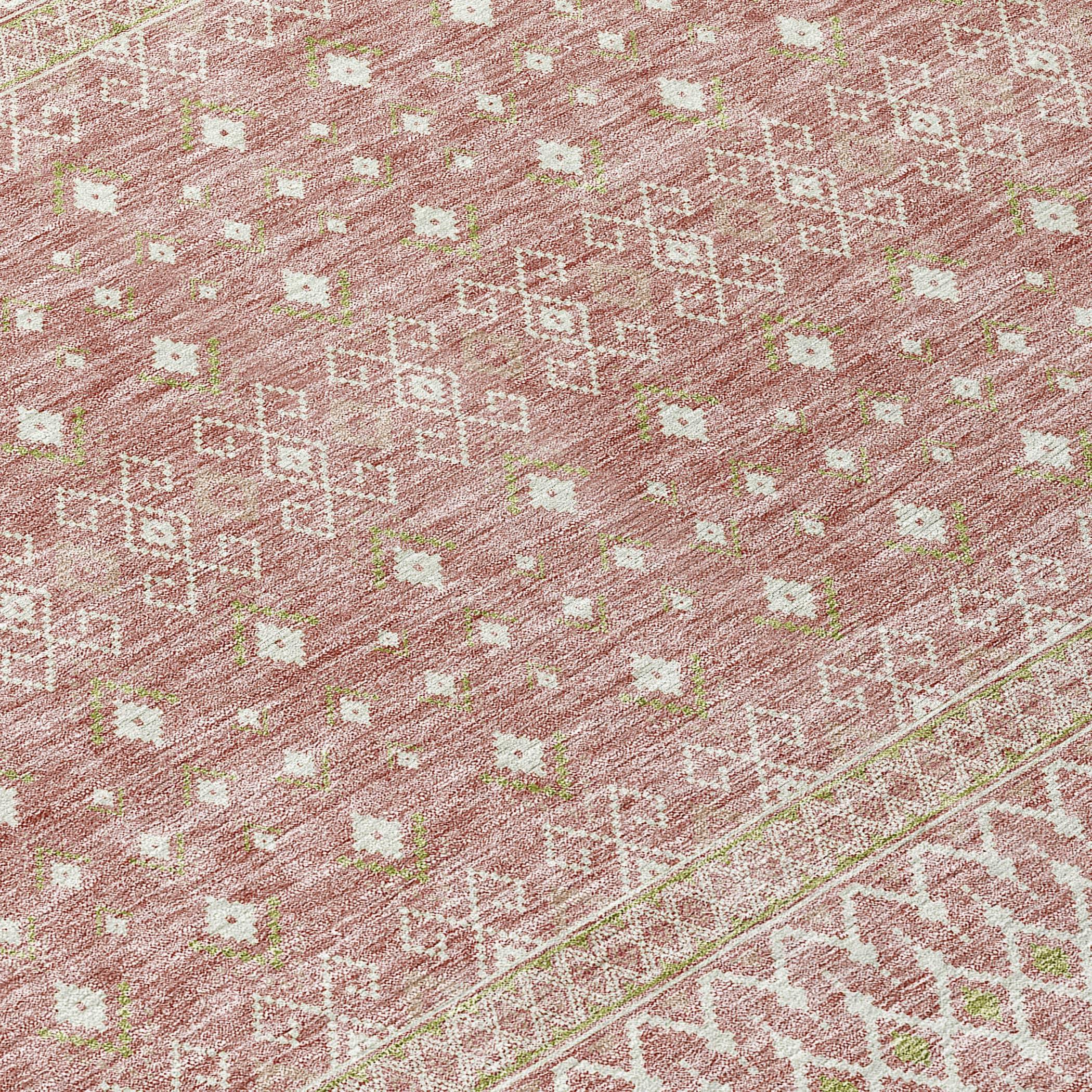 Addison Rugs Chantille Indoor/Outdoor Transitional Boho Blush Washable Rectangle Rug, 1'8" x 2'6"
