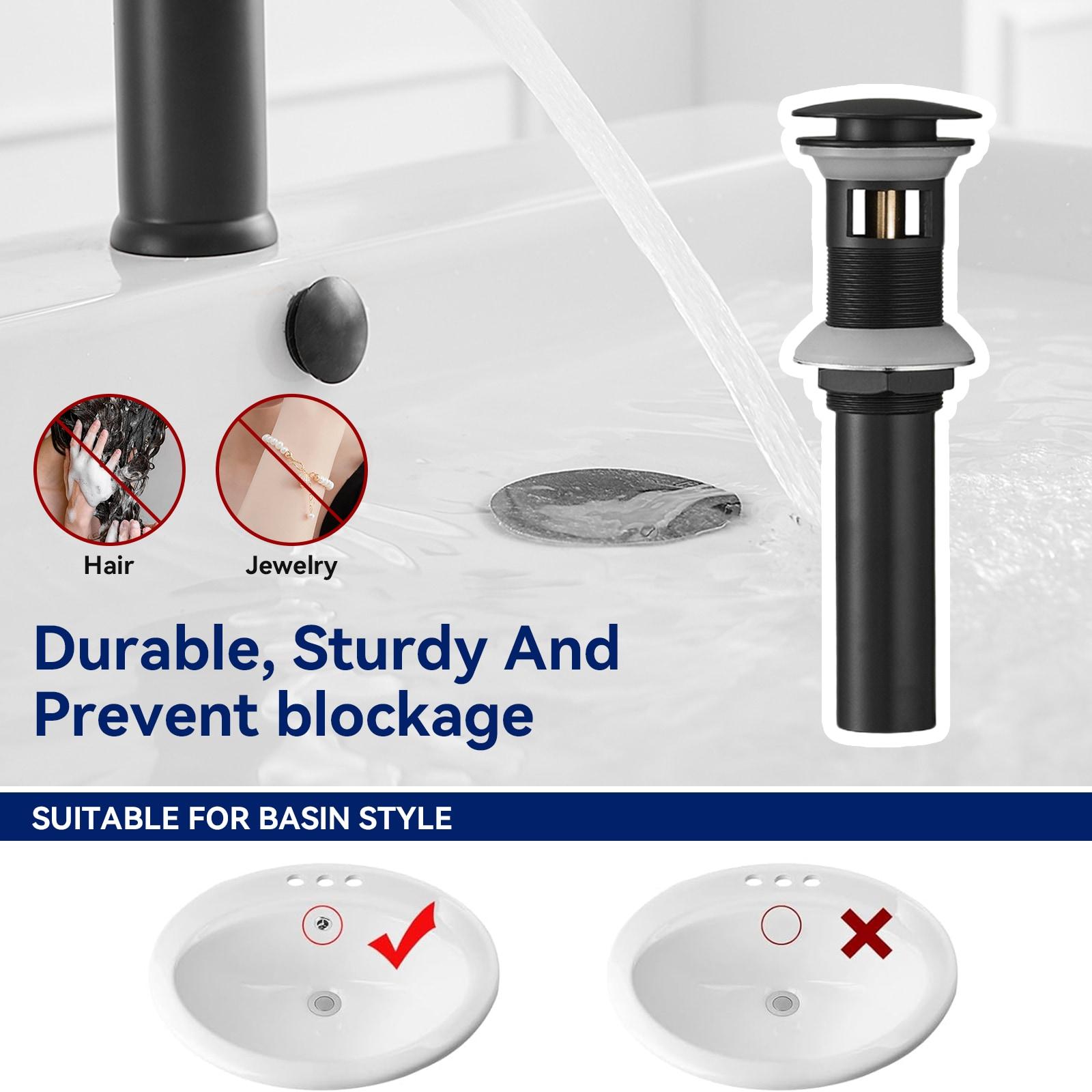 Single-Hole Single-handle Bathroom Faucet with Drain Assembly