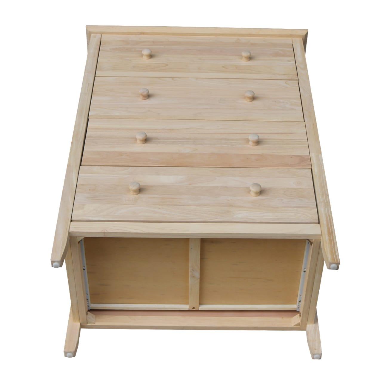 Brooklyn 4-Drawer Unfinished Wood Chest of Drawers
