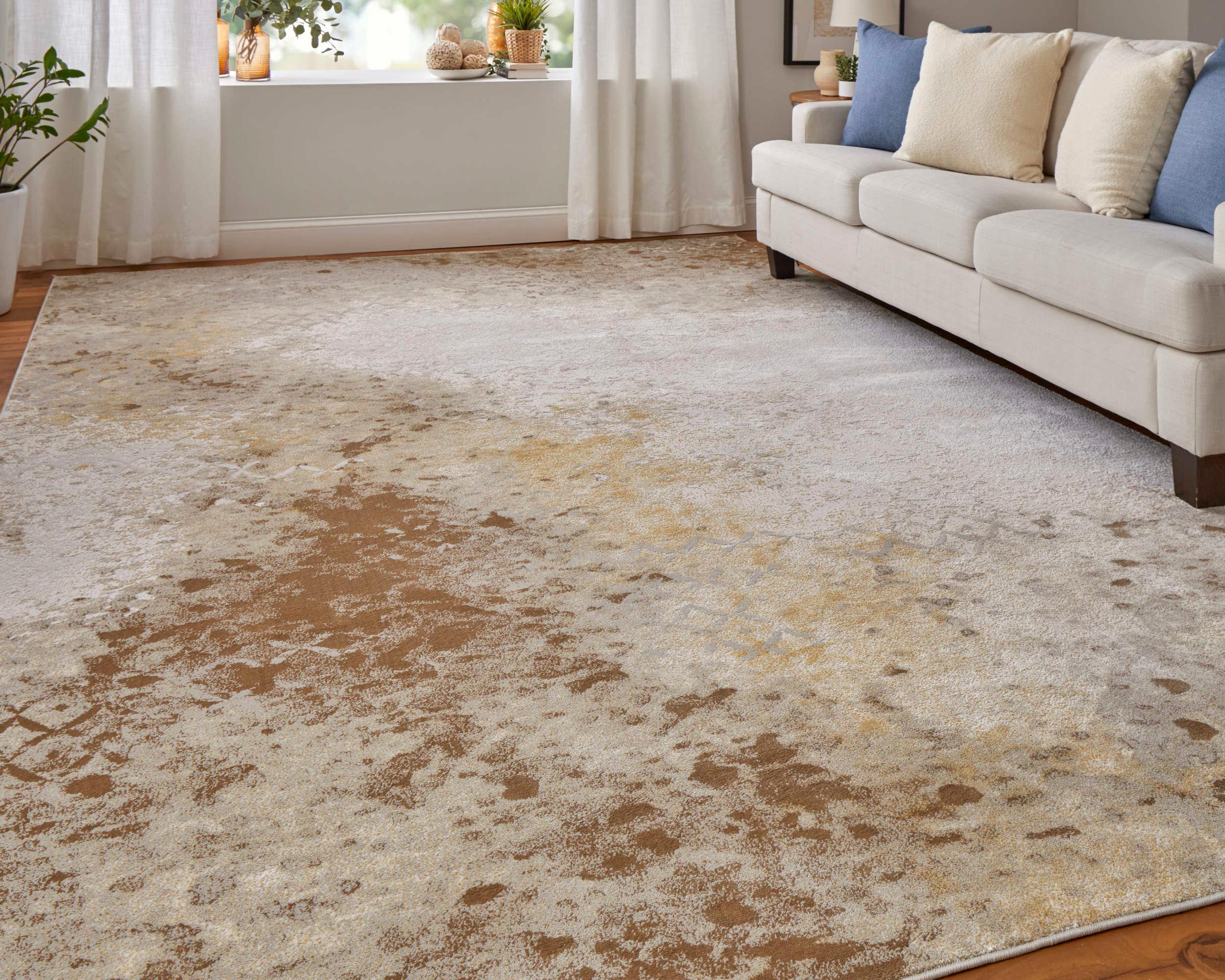 Room Envy Vanhorn Modern Watercolor, Brown/Tan/Ivory