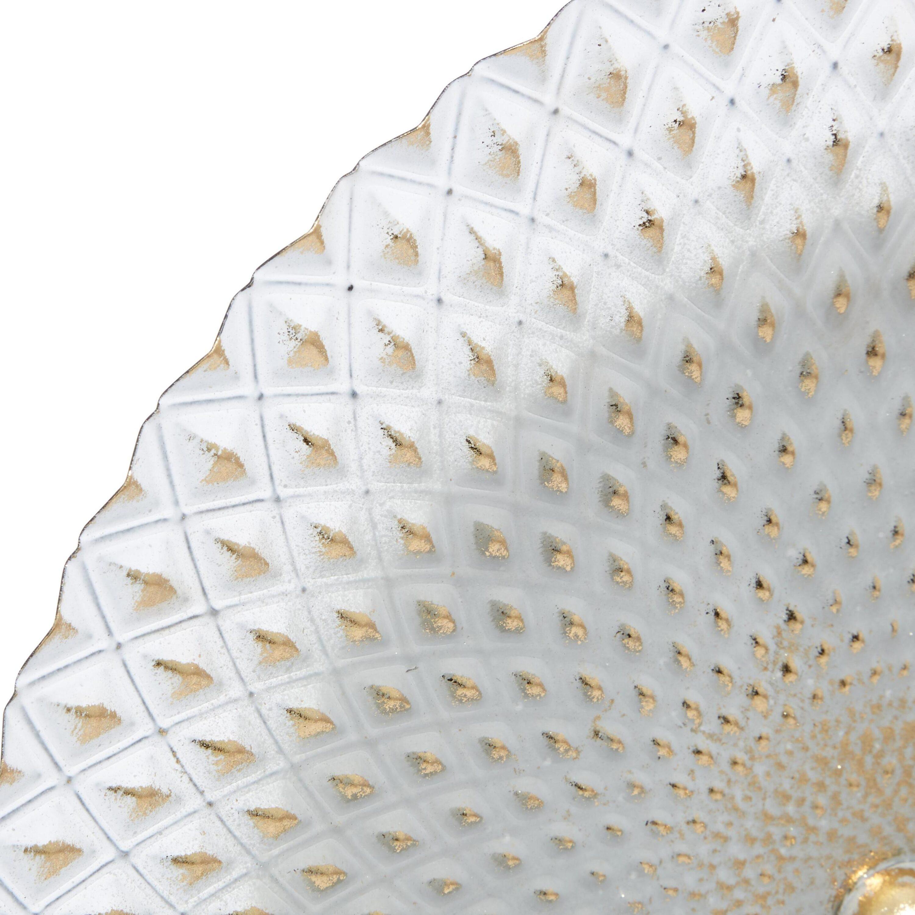 Dakota Fields Diahna Metal Geometric Decorative Gray Sculpture with Black Base