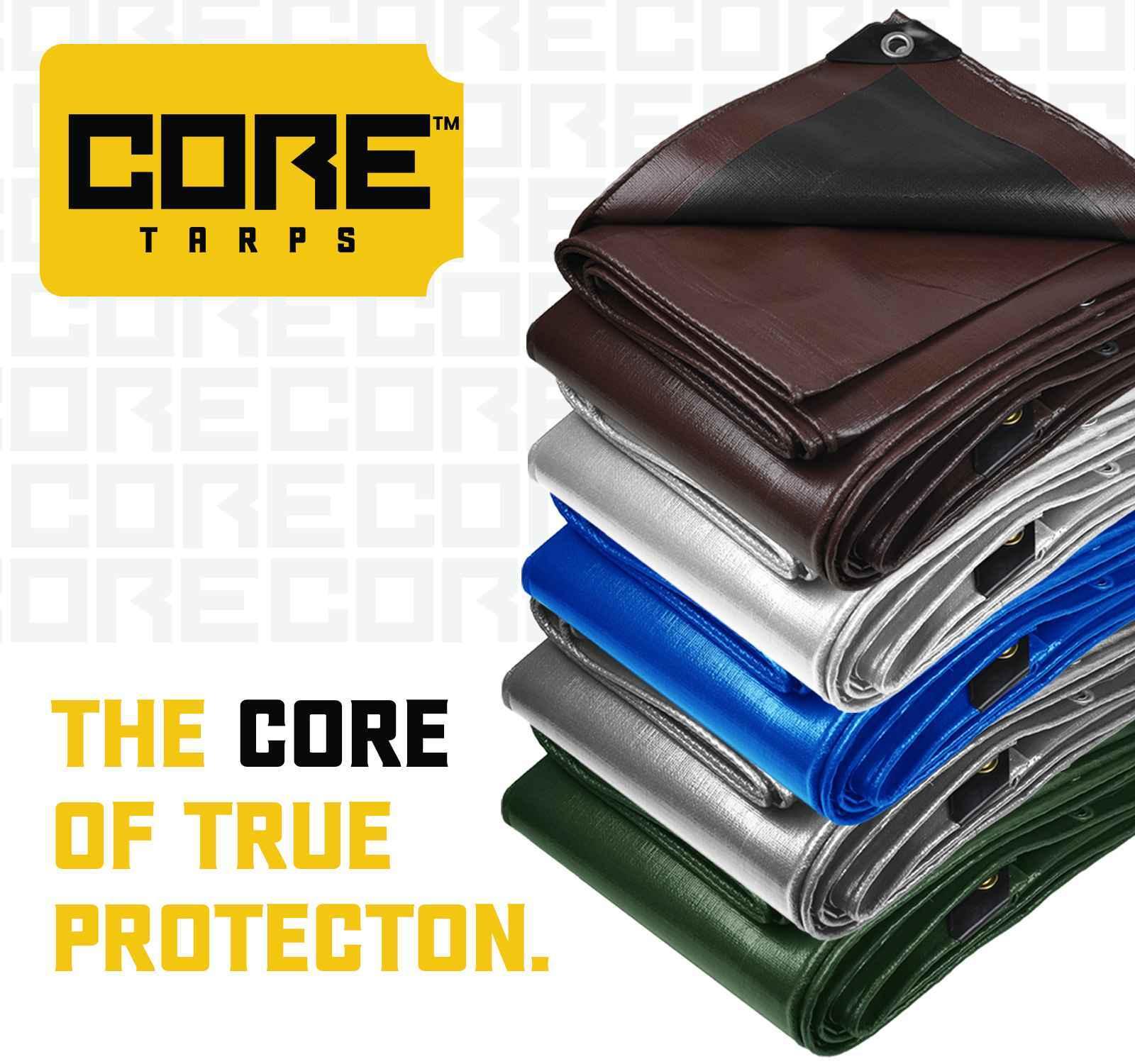Core Tarps 5 Mil Heavy Duty Polyethylene Tarp, Waterproof, UV Resistant