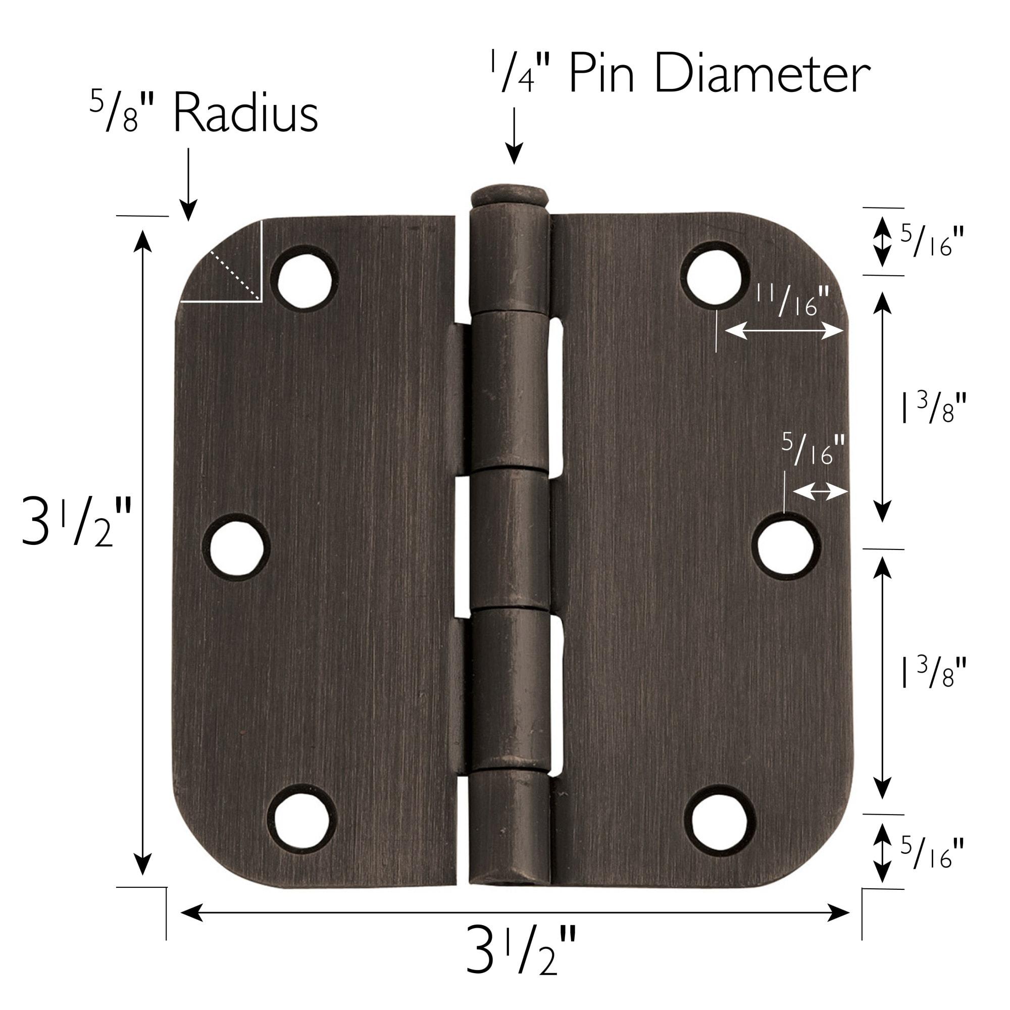 Design House 3.5" H x 3.5" W Butt Bearing Door Hinge (Set of 10)