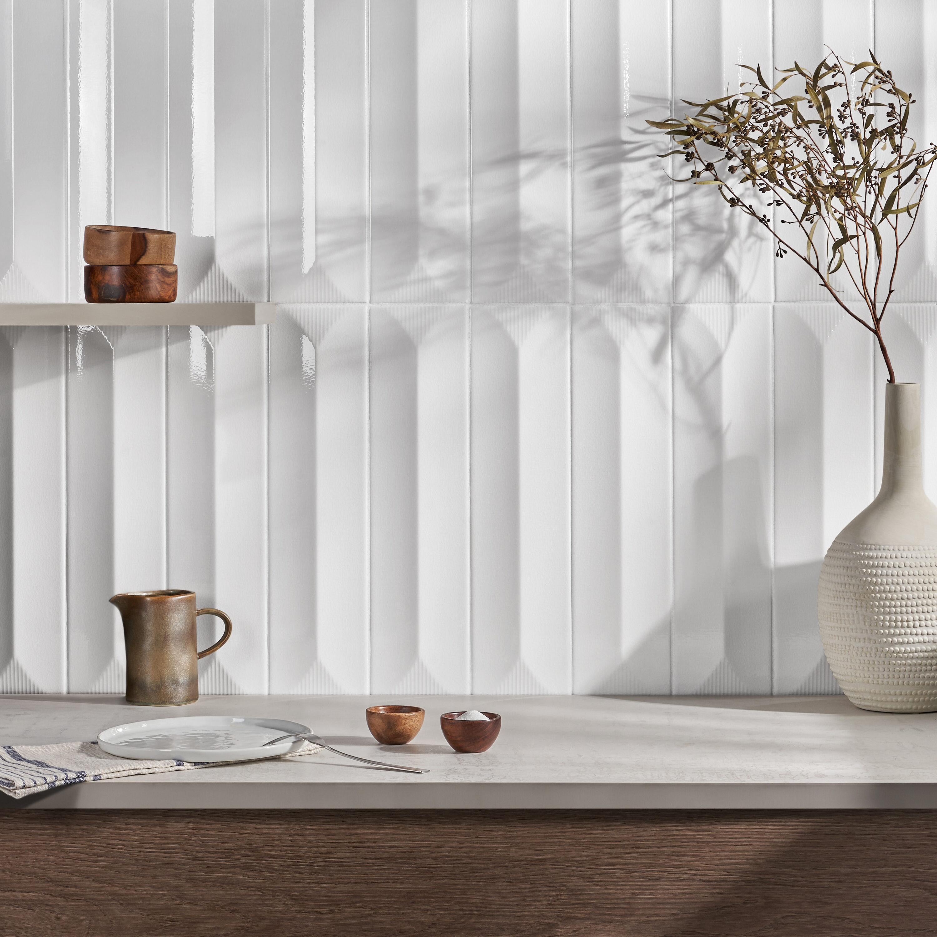 Radiant Inflex 4.43'' W x 17.62'' L Crackled Ceramic Subway Wall Tile (6.53 Sq. Ft. / Case)