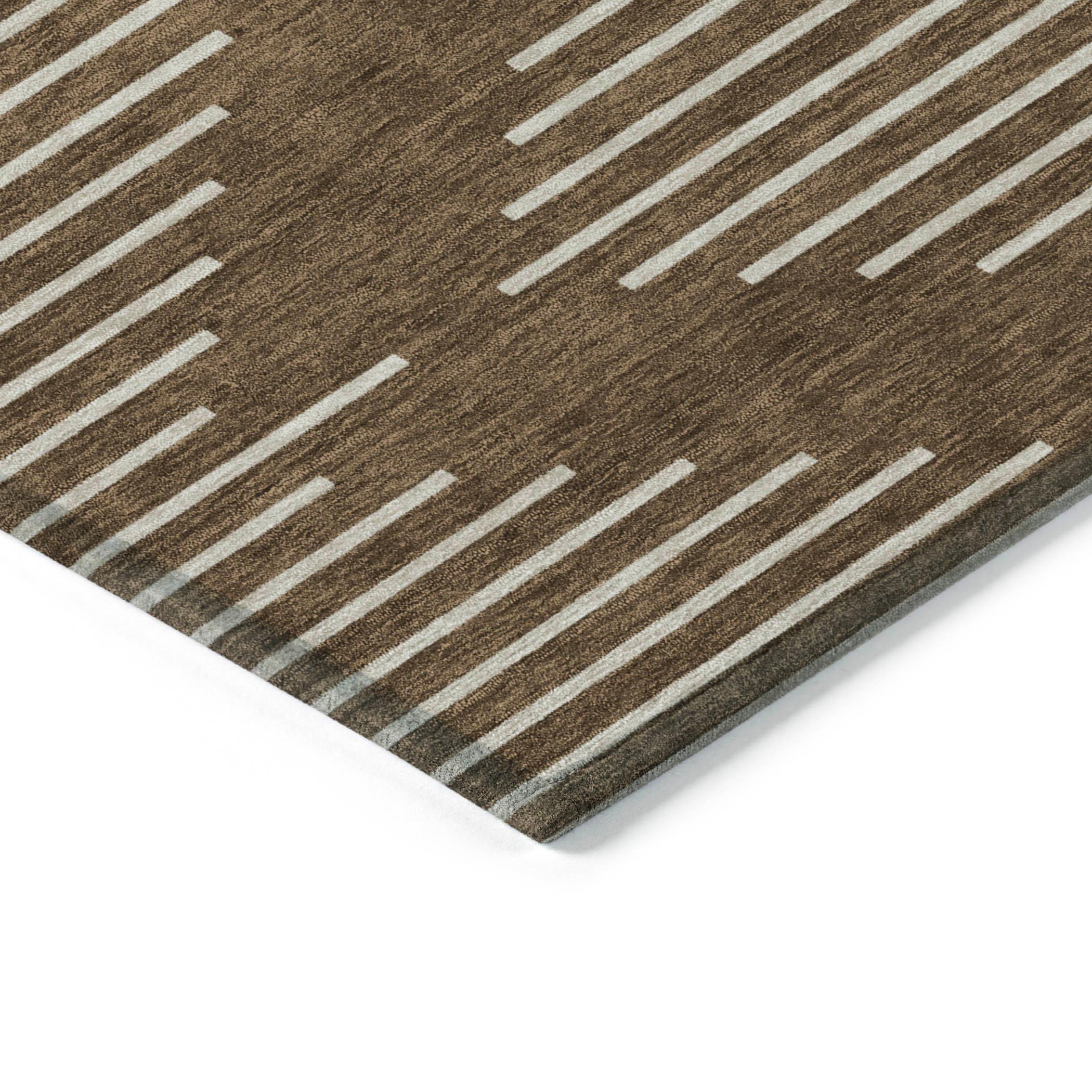 Addison Rugs Chantille Indoor/Outdoor Transitional Geometric Brown Washable Rectangle Rug, 2'6" x 3'10"