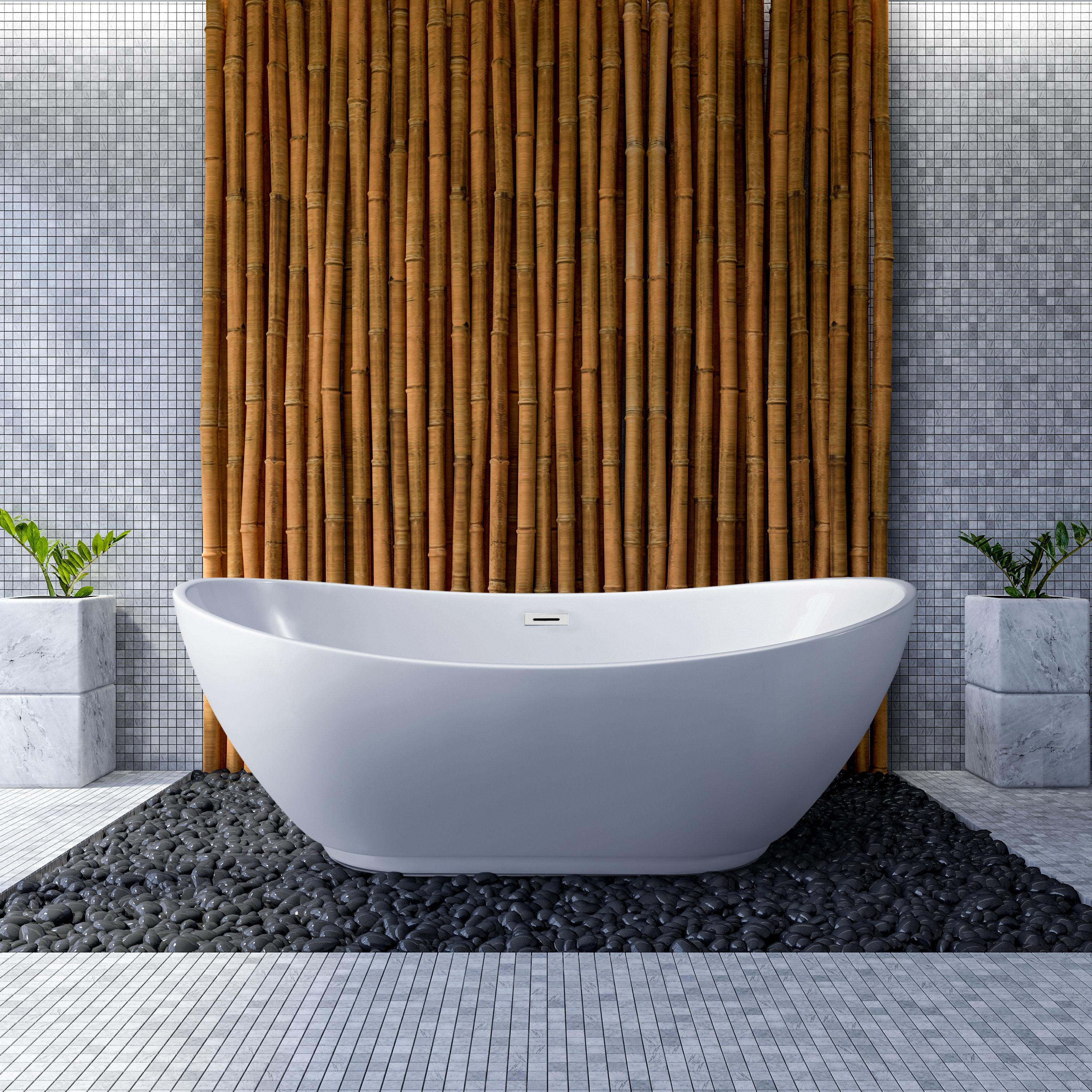 1501 mm x 749 mm Freestanding Roll Top Bathtub