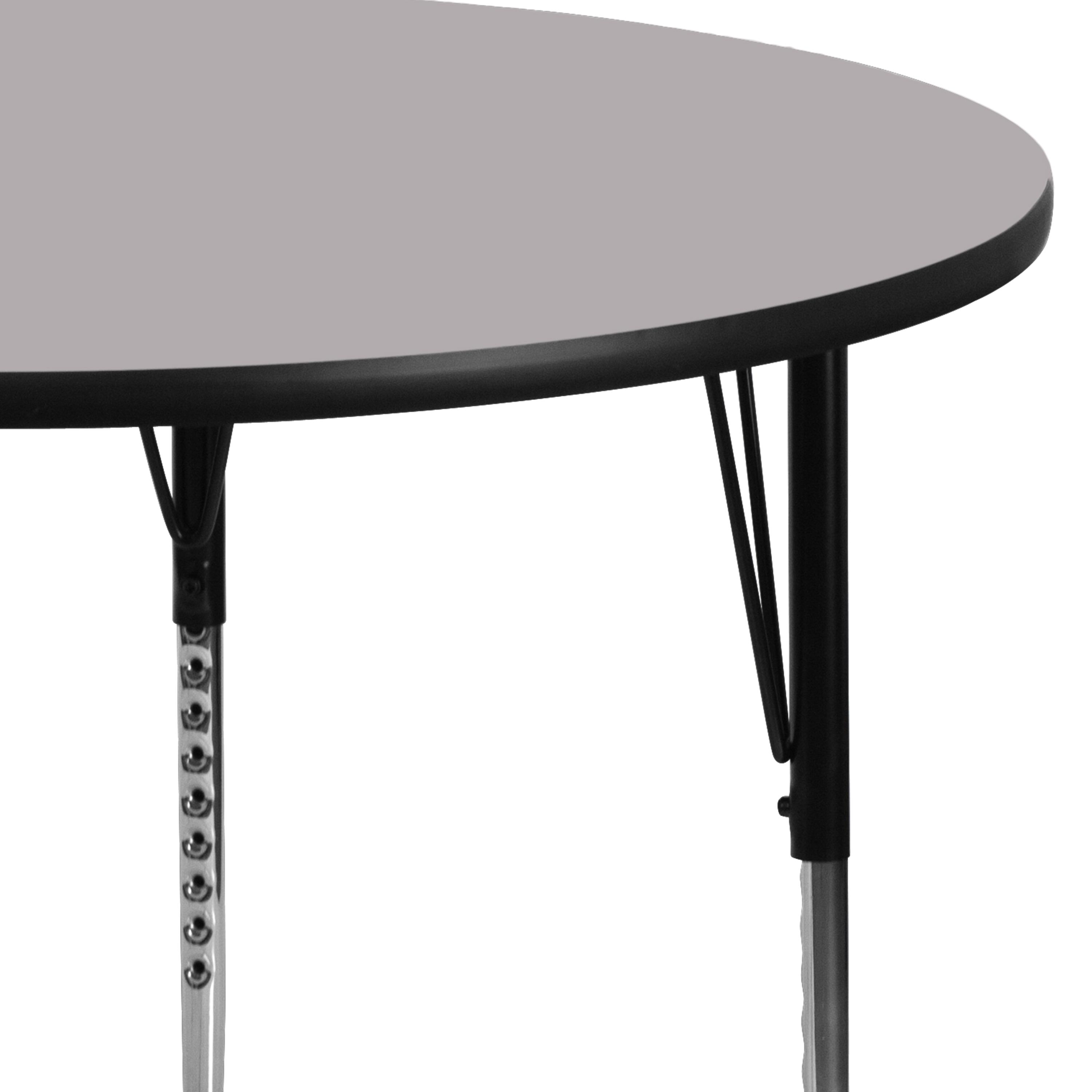 Goddard 42'' Round Thermal Laminate Activity Table - Adjustable Legs