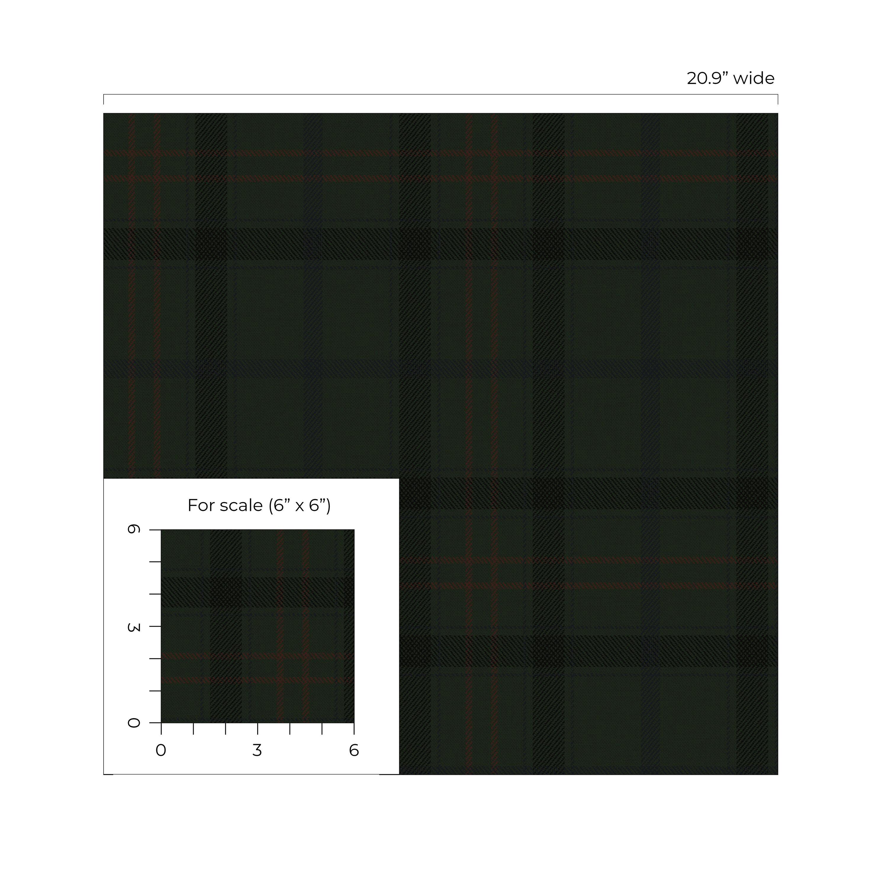 NextWall Greenery Tailor Plaid Peel and Stick Wallpaper - 20.9 in. W x 18 ft. L Roll