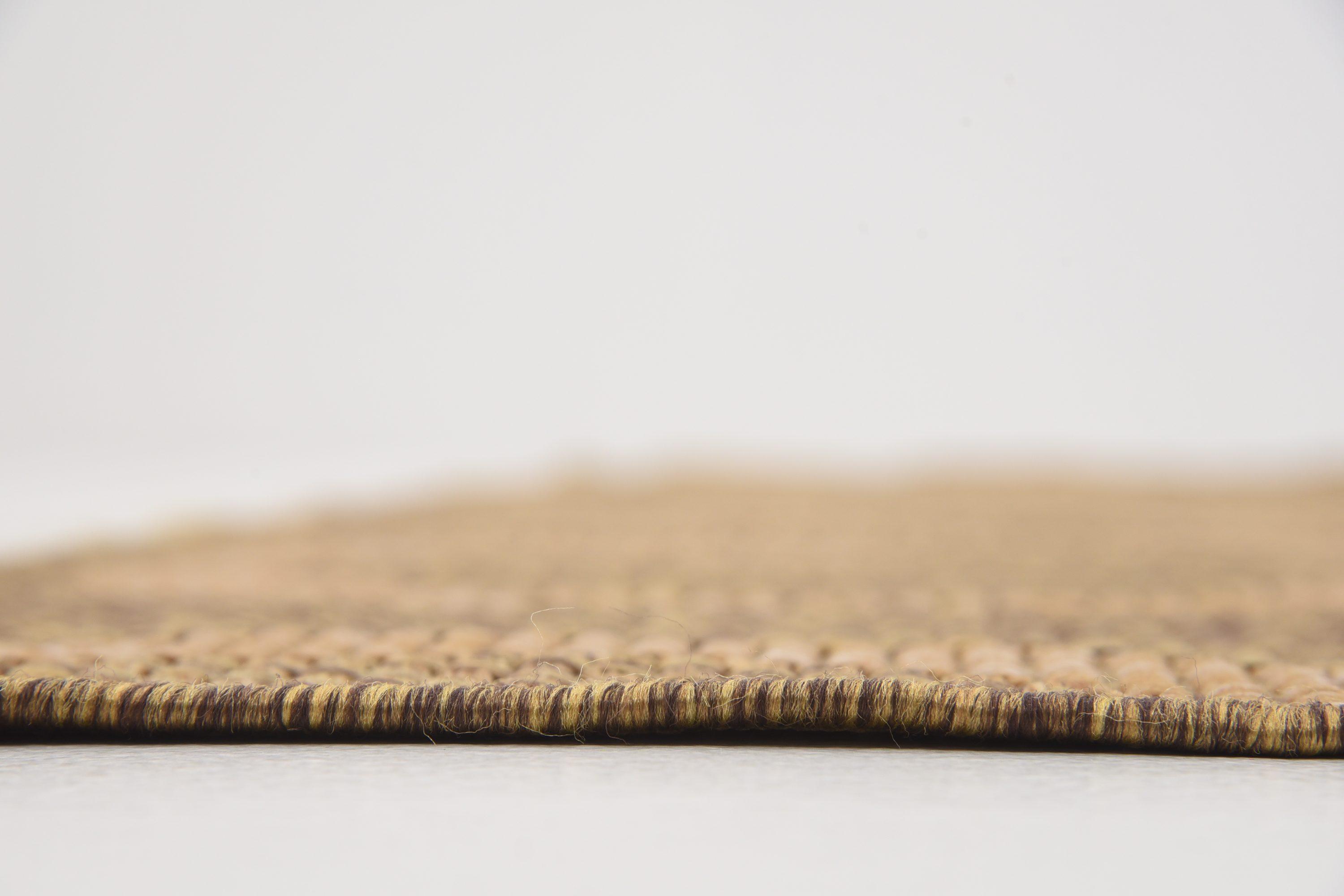 Easy-Care Synthetic Rectangular Outdoor Rug in Stain-Resistant Brown