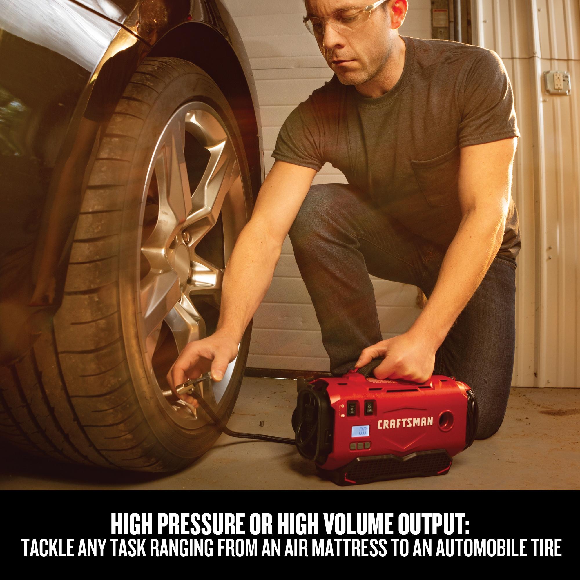 CRAFTSMAN V20 Inflator, Tool Only (CMCE520B),Red