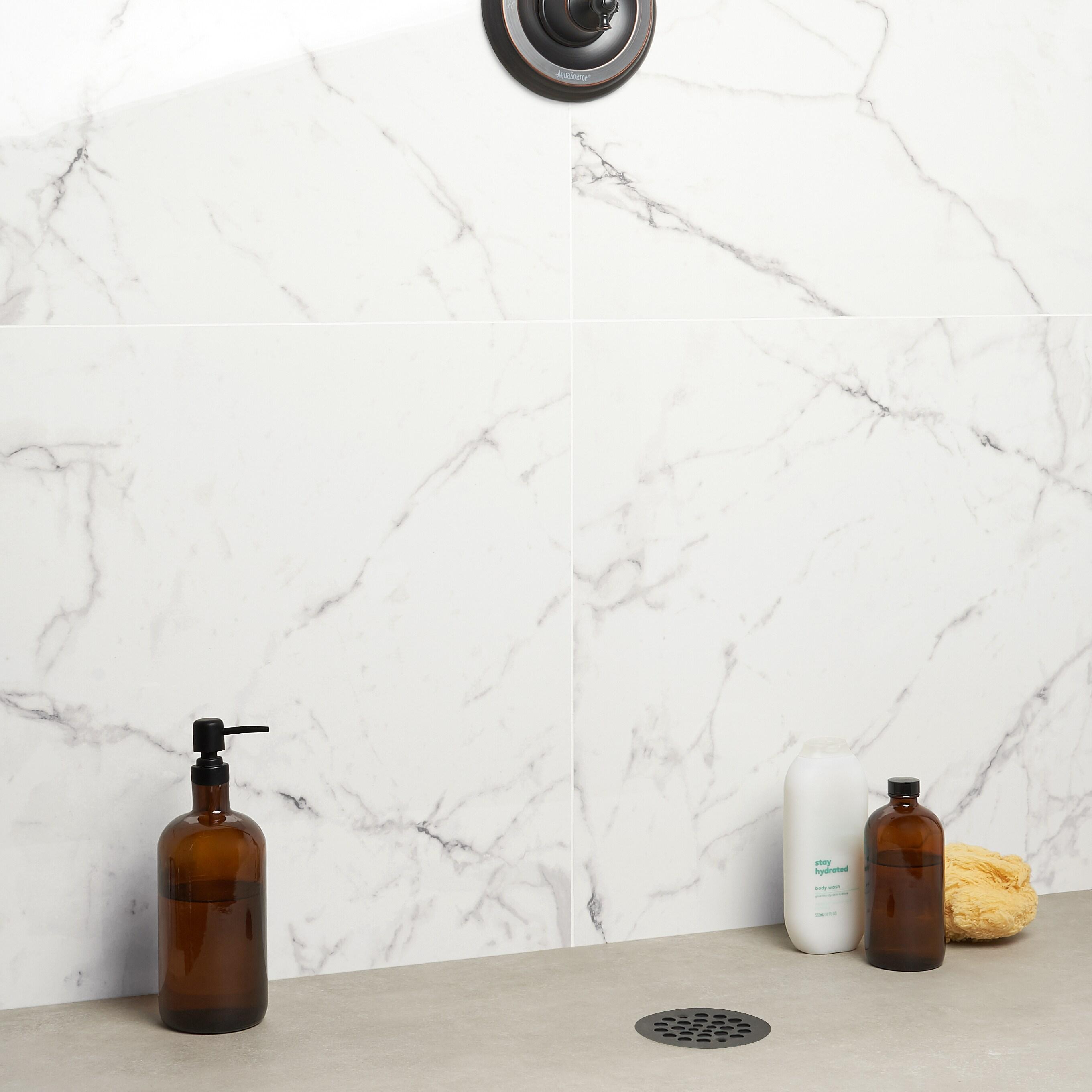 24" x 24" Polished Marble Look Porcelain Floor and Wall Tile (15.5 Sq. Ft. / Case)