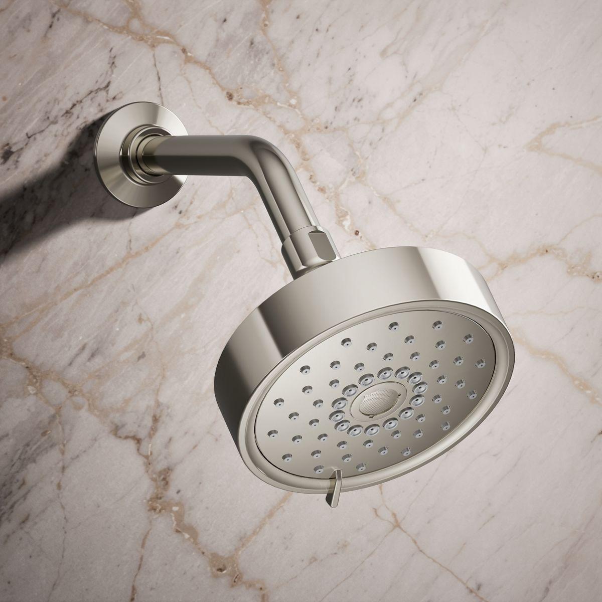Kohler Purist 2.5 Gpm Multifunction Wall Mount Showerhead, Three Spray Settings, 5.5" High Pressure Spray Head