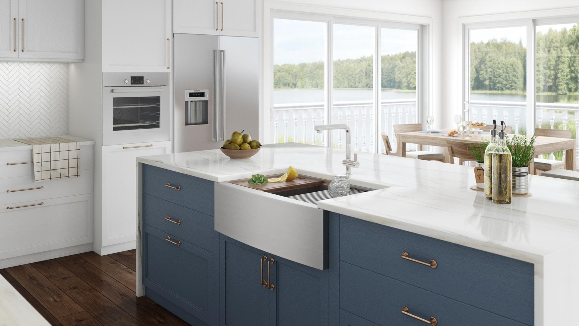 Ruvati 36-inch Apron-front Workstation Farmhouse Kitchen Sink 16 Gauge Stainless Steel Single Bowl