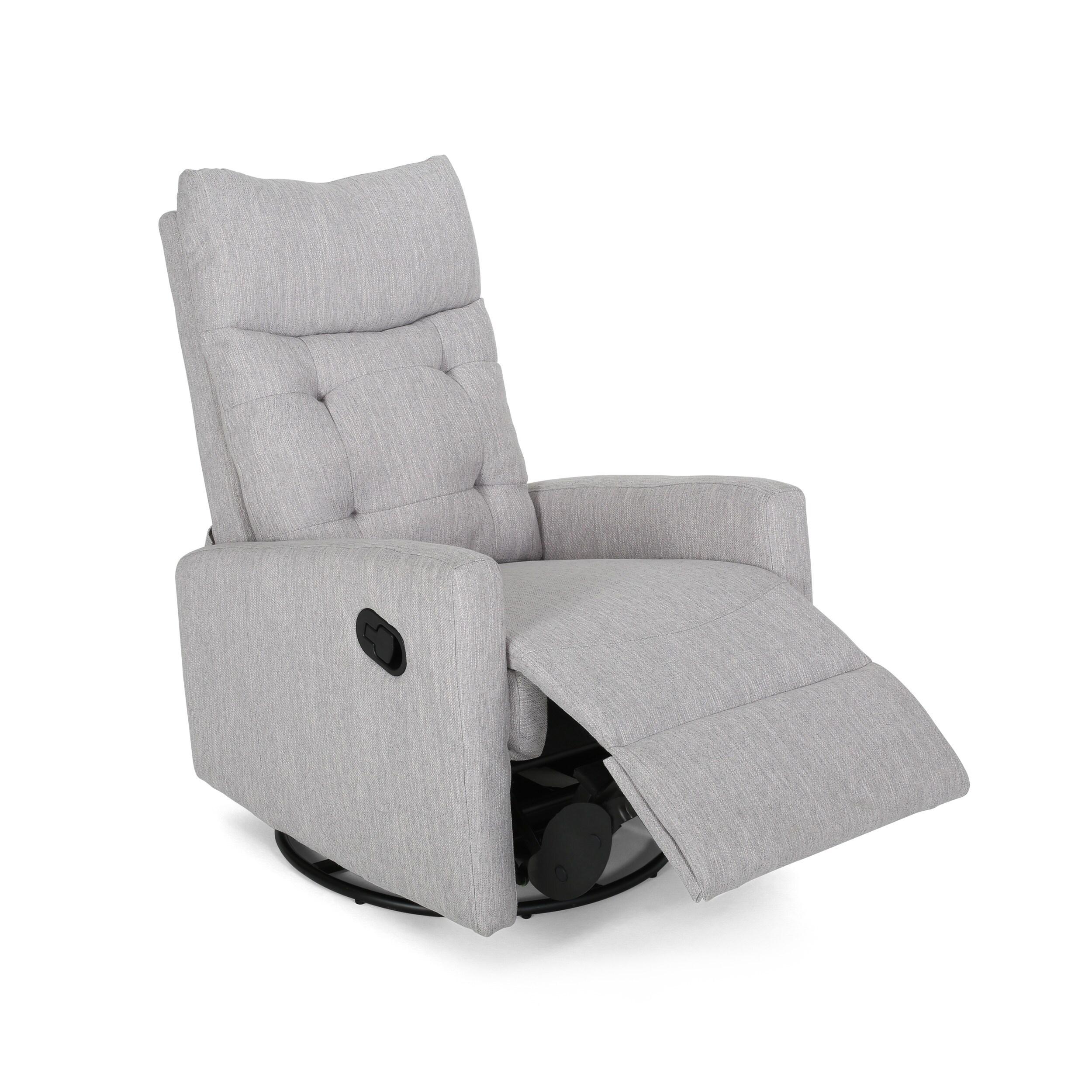 Woodglen Contemporary Glider Swivel Recliner Light Gray - Christopher Knight Home