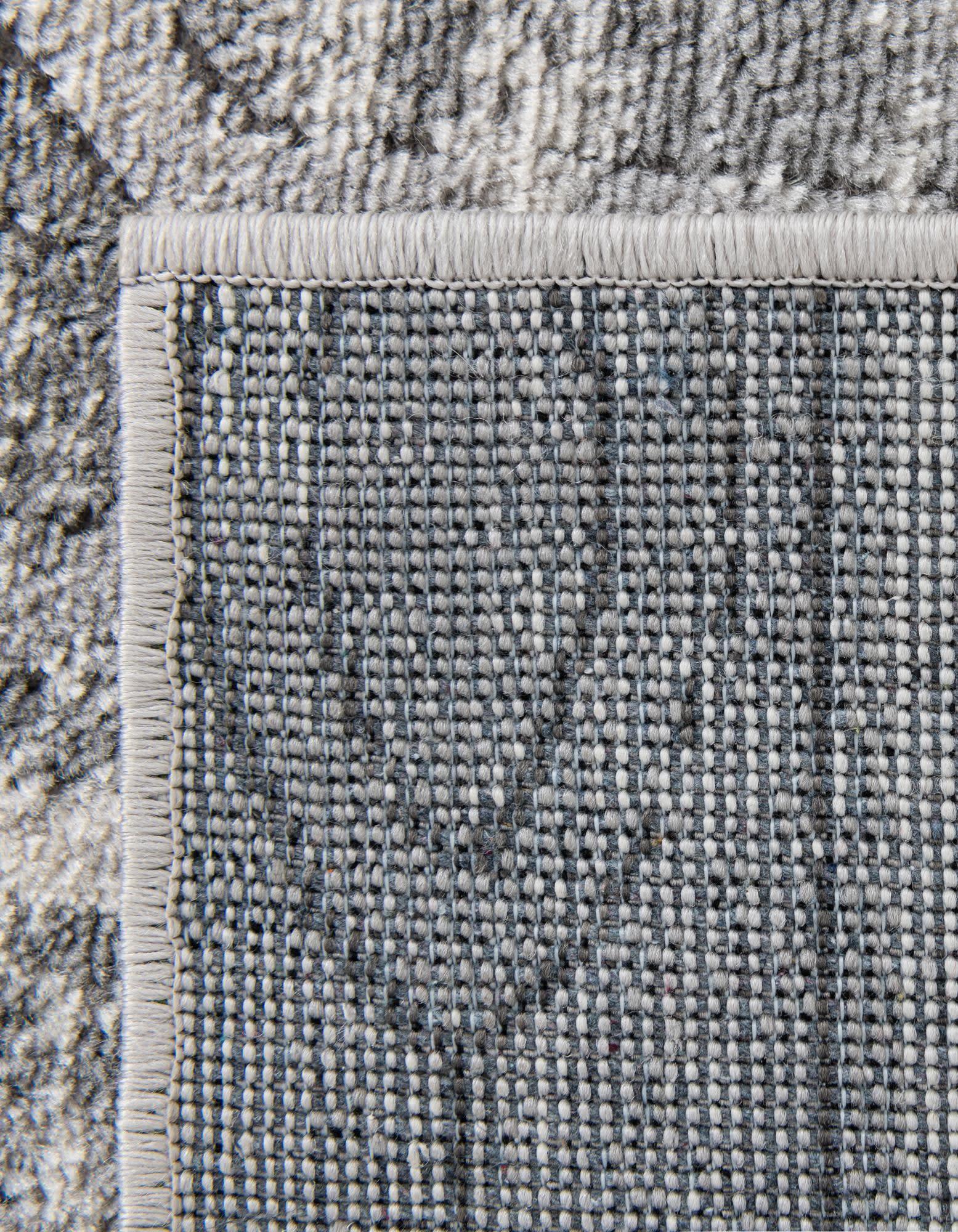 Unique Loom Portland Collection Area Rug - Depoe (4' 1" Square Gray/Ivory)