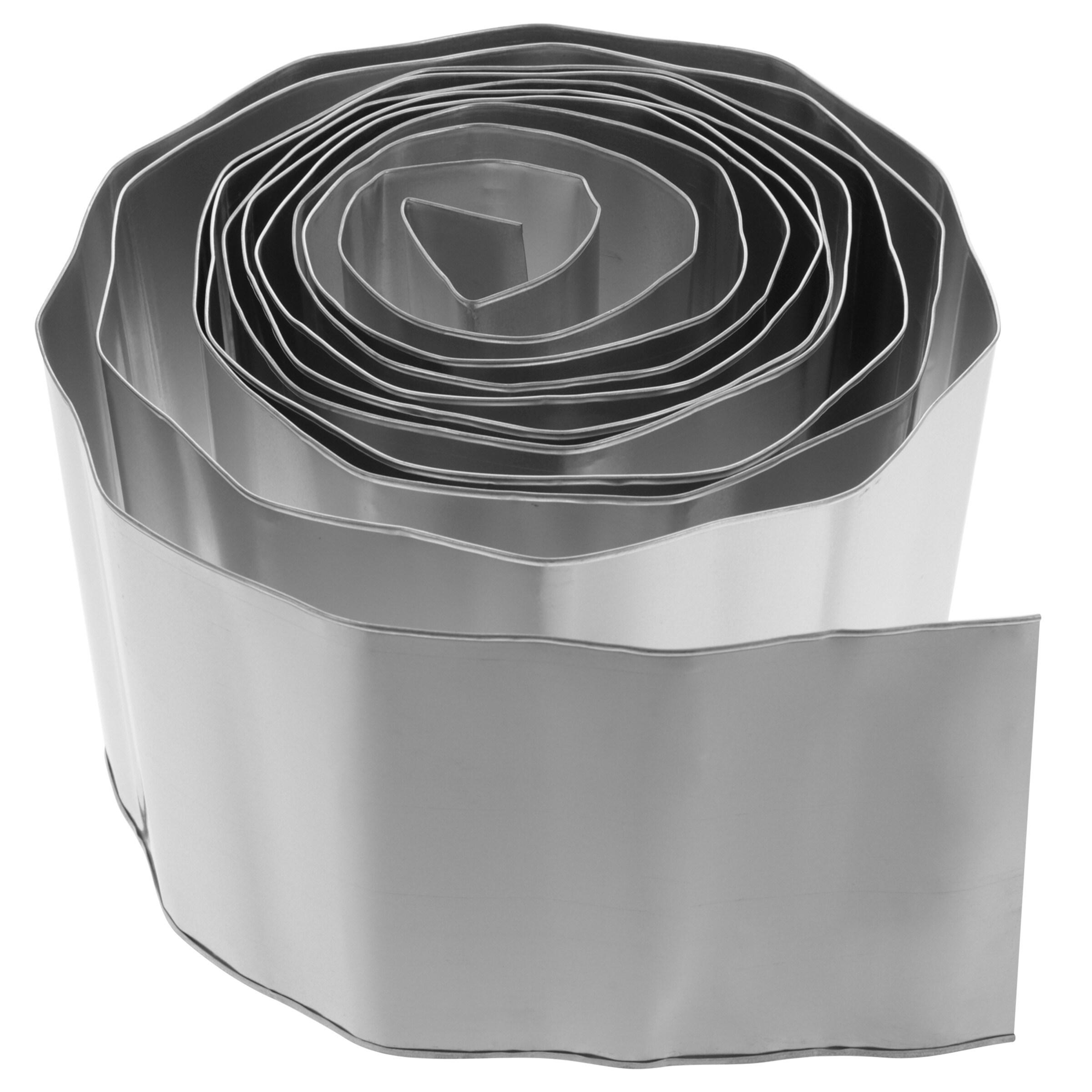 Nature Spring Galvanized Steel Garden Border Edge - 16'