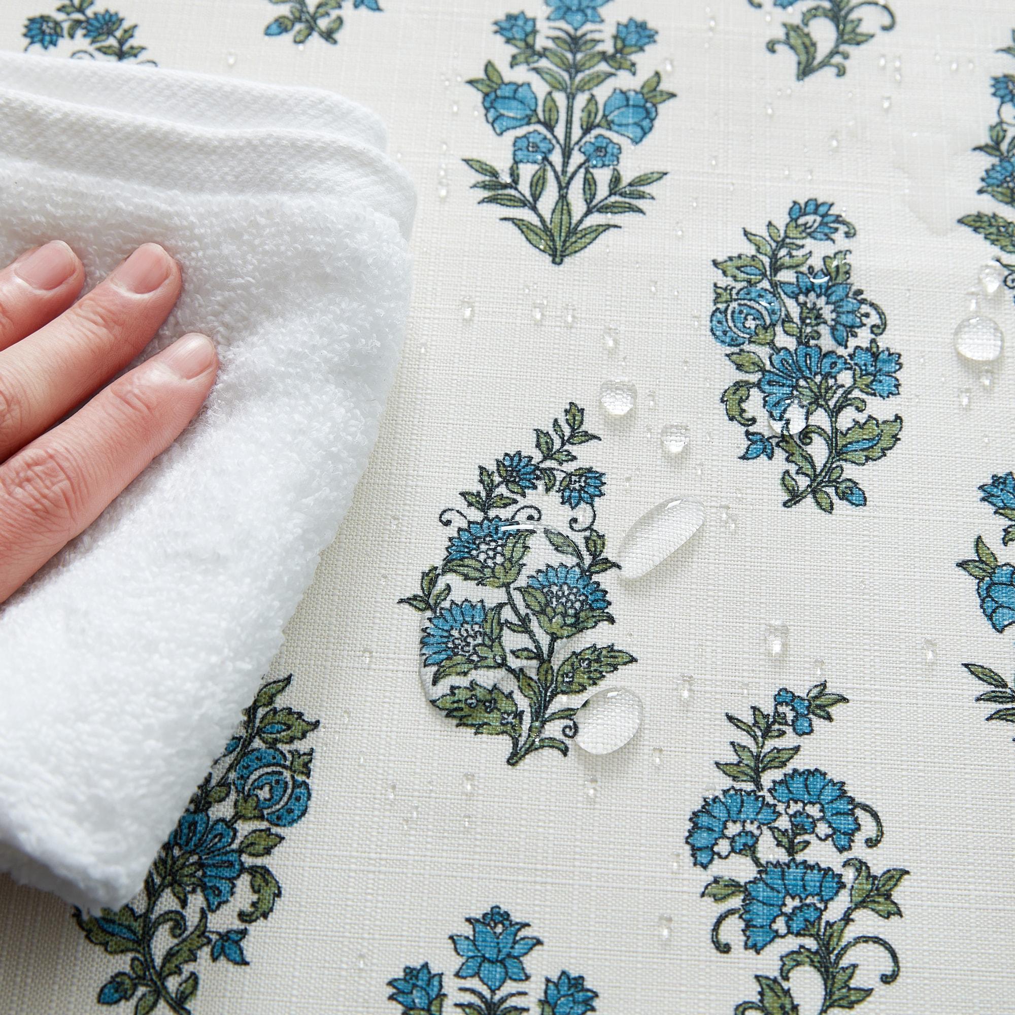 Tropez Block Print Stain & Water Resistant Indoor/Outdoor Tablecloth - Multicolor - 60x84 - Elrene Home Fashions