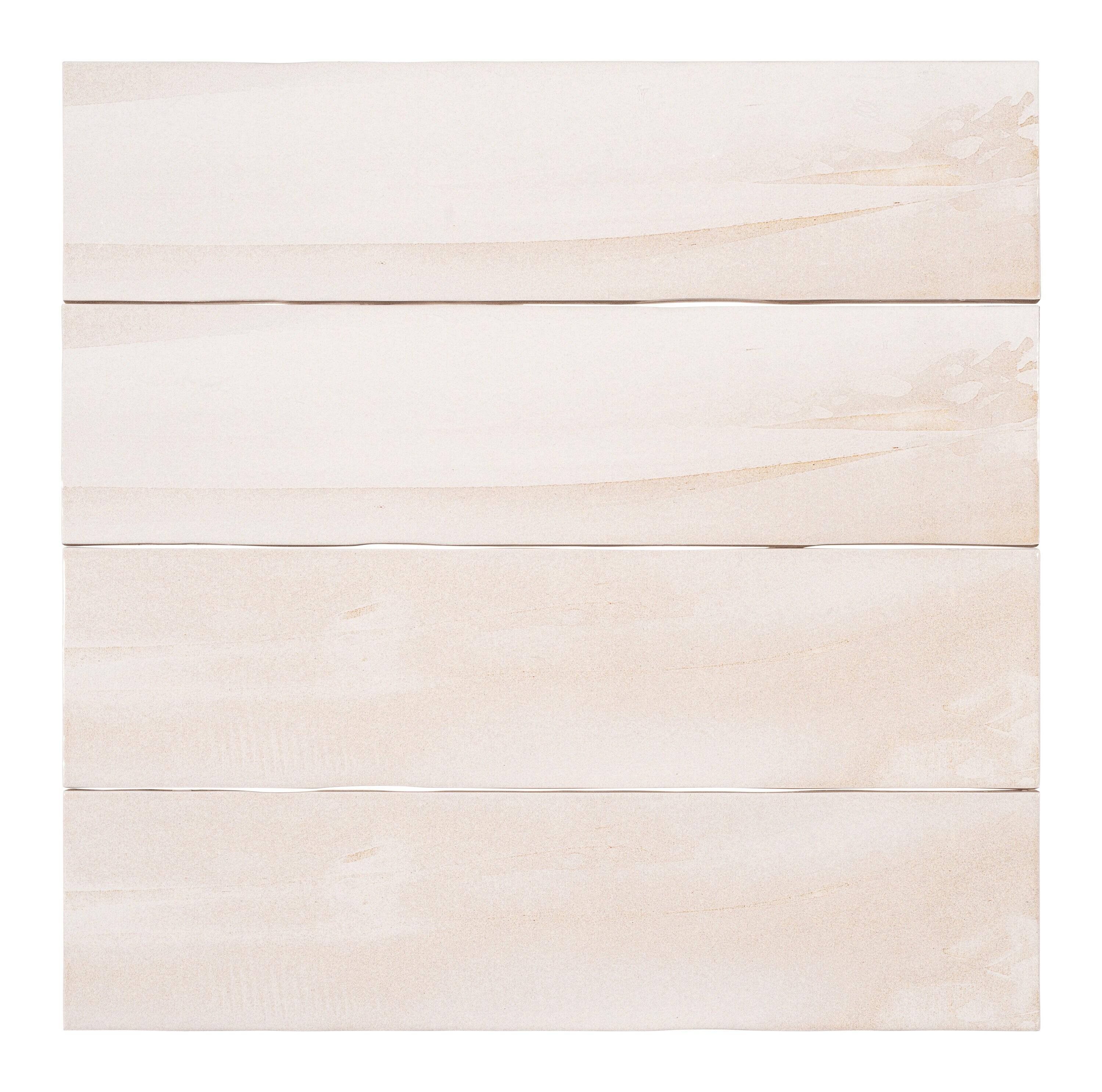 Thames 3-in. x 12-in. Subway Marble Look Satin Ceramic Wall Tile