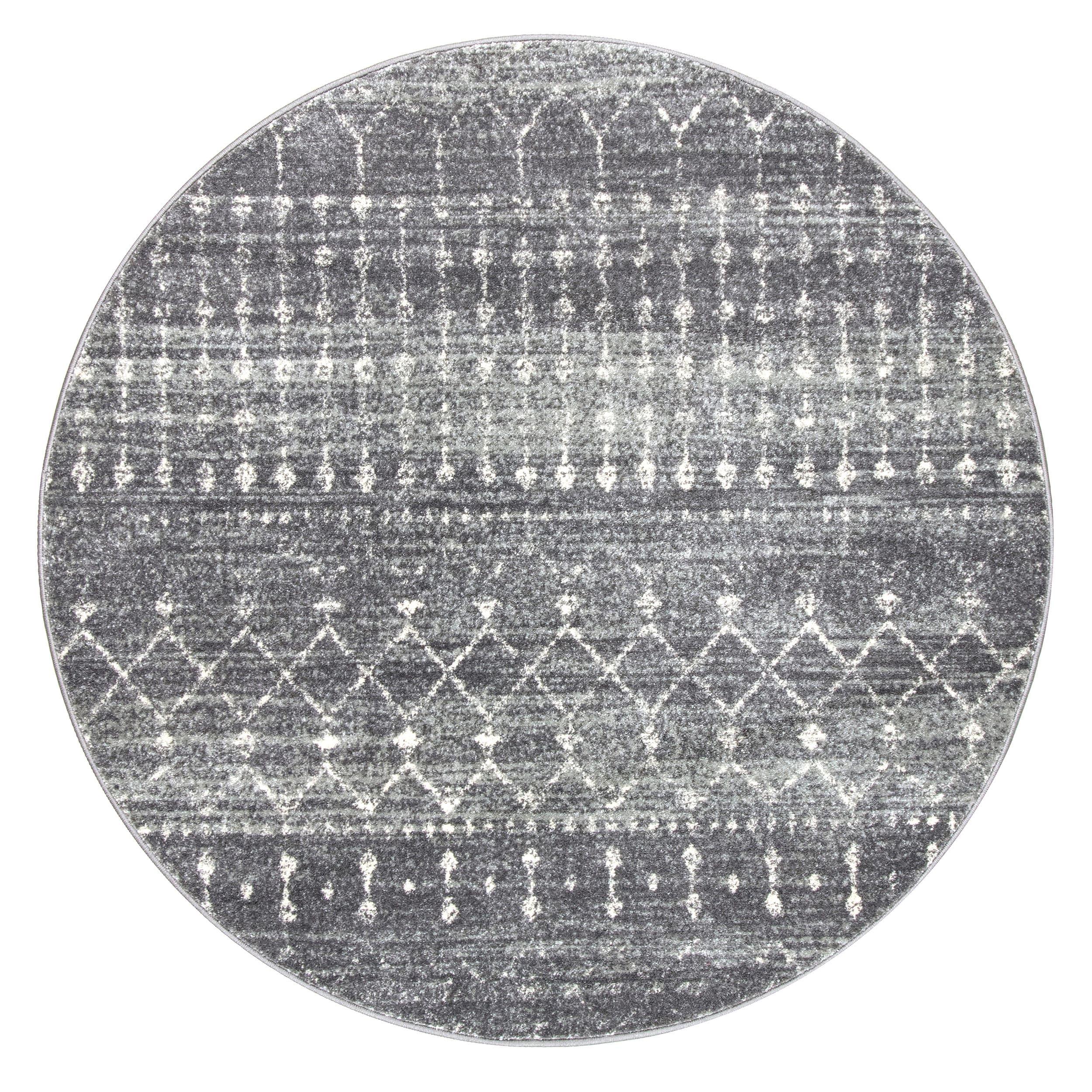 Nuloom Moroccan Power Loomed Gray Area Rugs, 5 x 7