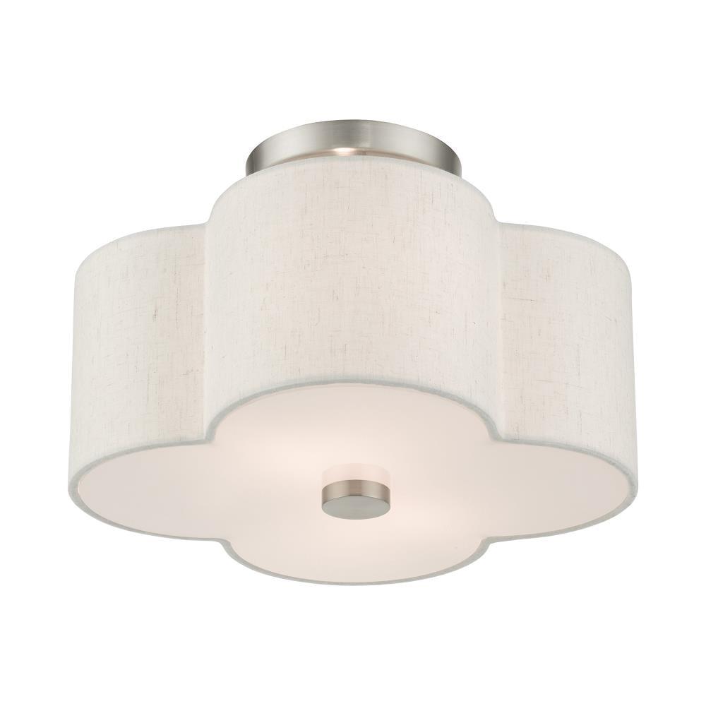 Livex Lighting Solstice 2 - Light Semi-Flush Mount in  Brushed Nickel