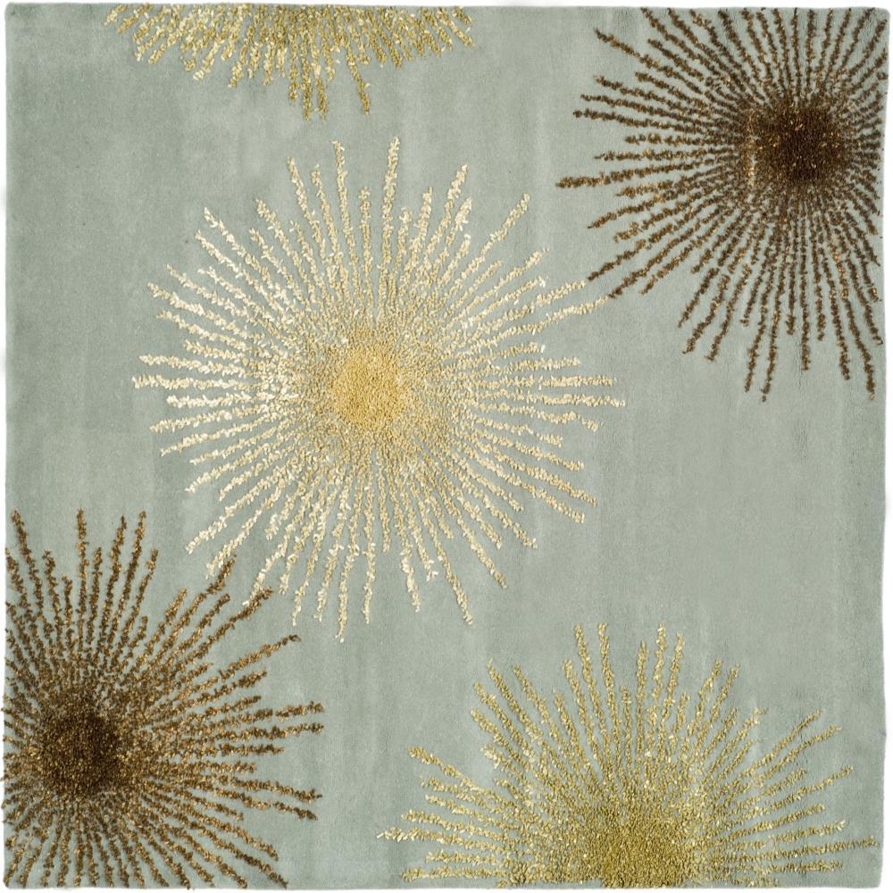 Soho SOH712 Hand Tufted Indoor Area Rug - Light Blue/Multi - 6'x6' - Safavieh.