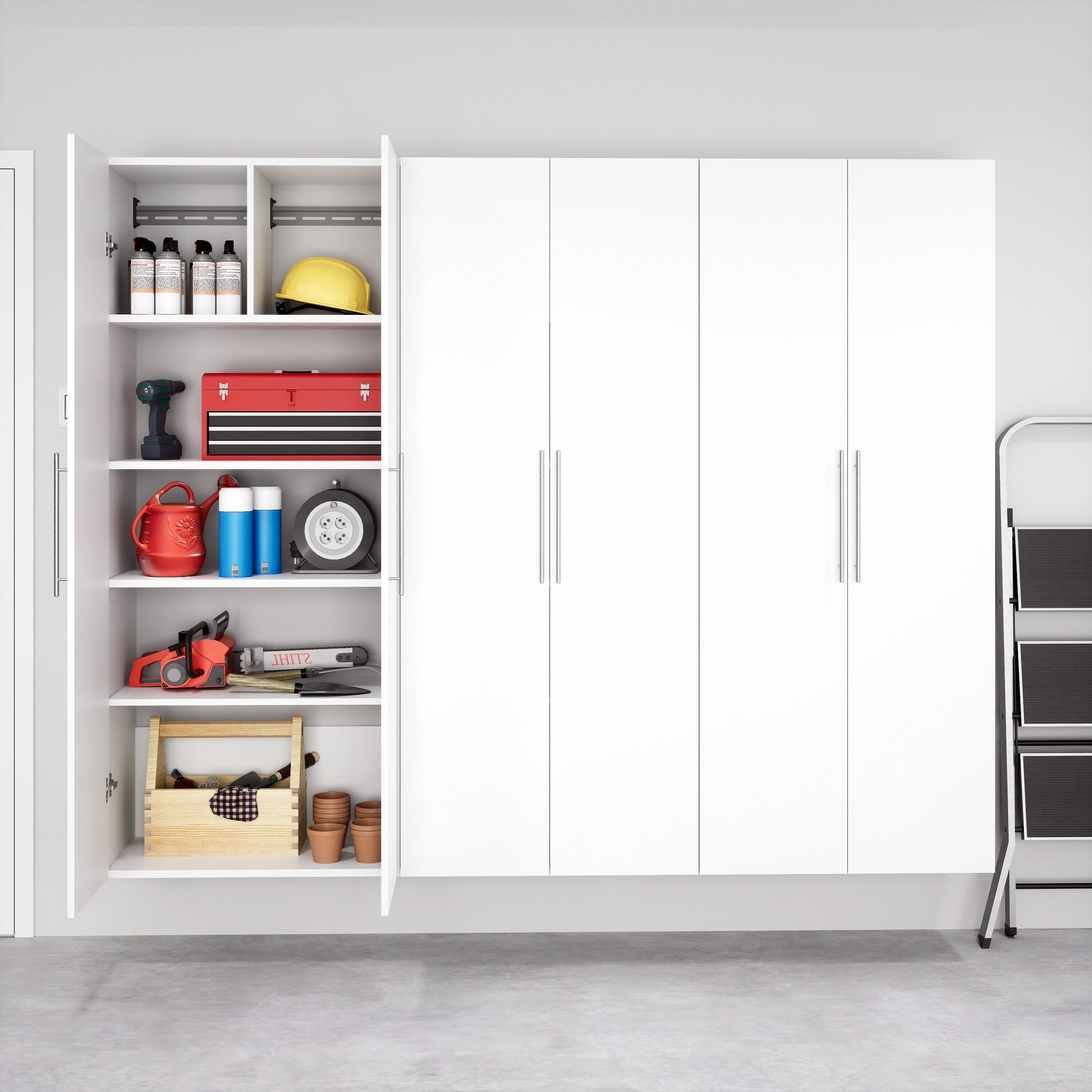 30" Hangups Large Storage Cabinet White - Prepac: Wall Mounted, Workshop & Office Organizer