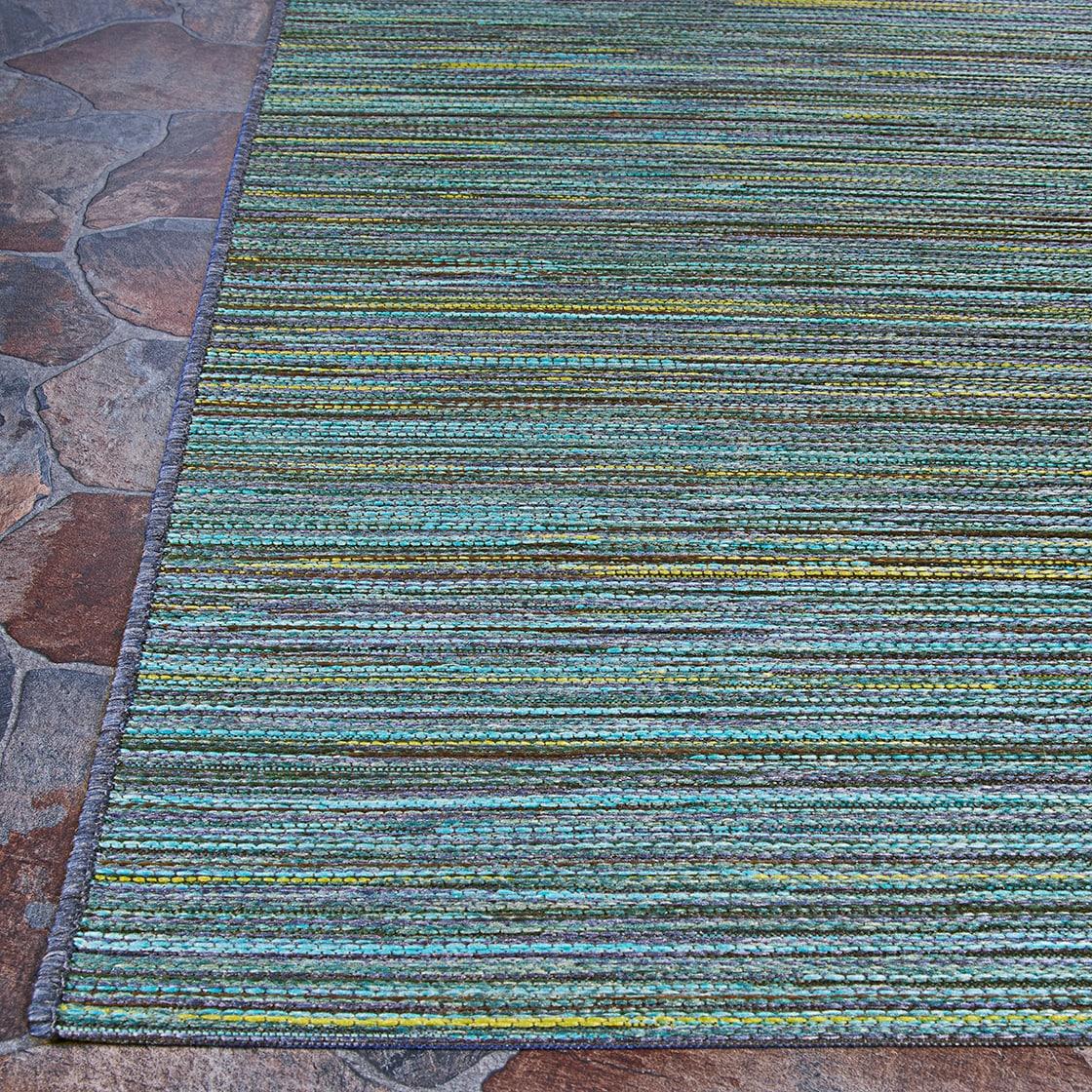 Couristan Cape Hinsdale Indoor / Outdoor Area Rug, Teal-Cobalt, 5'3" x 7'6"