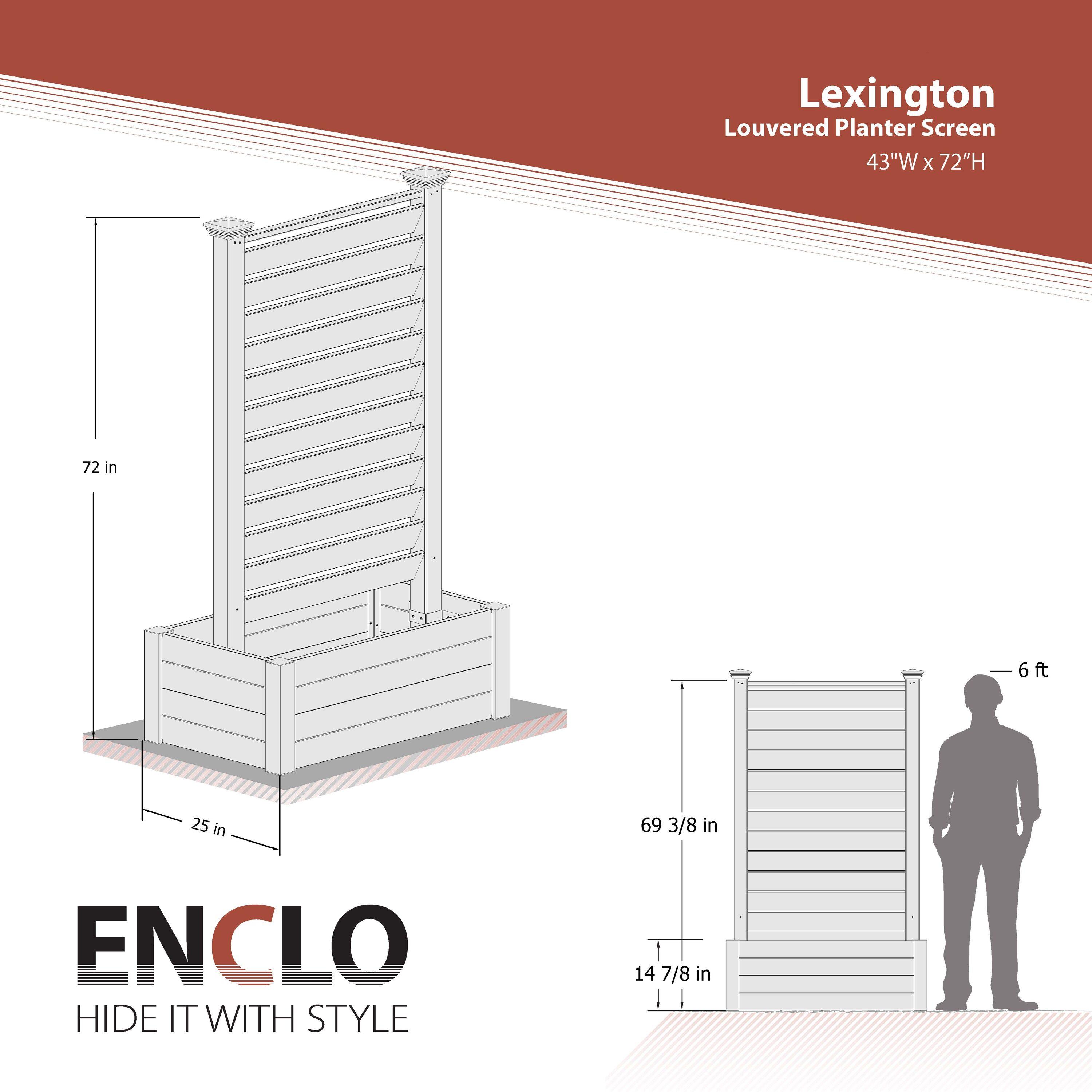 Enclo 6 Ft H Lexington Outdoor Freestanding Privacy Fence Screen W/ Planter Box (1 Screen)