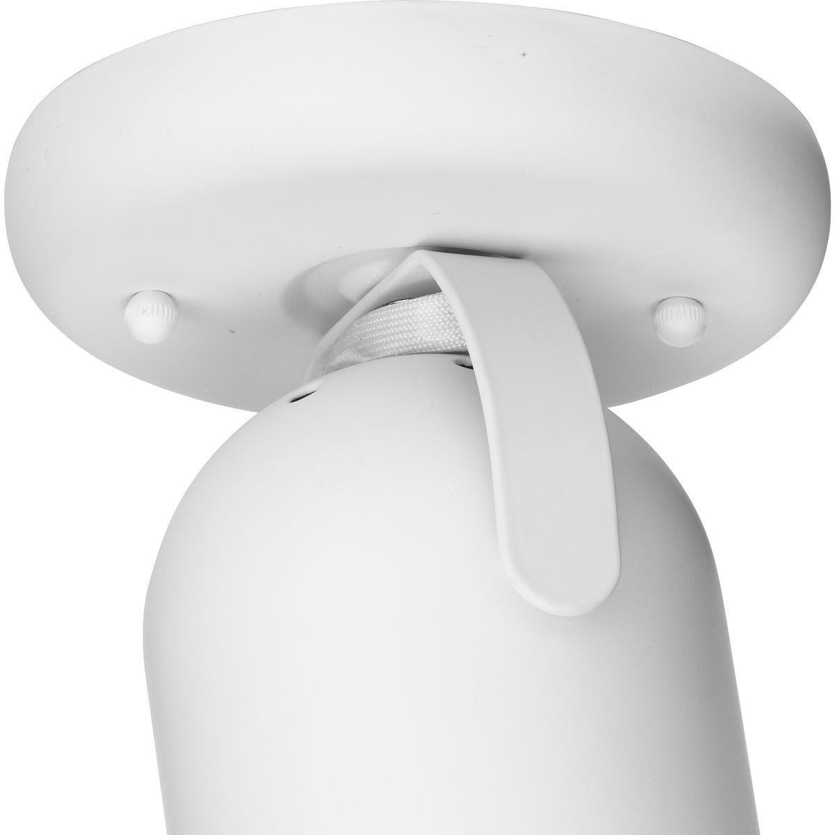 Progress Lighting, Directionals, 1-Light, Ceiling Light, Brushed Nickel, Round Back, White Shade