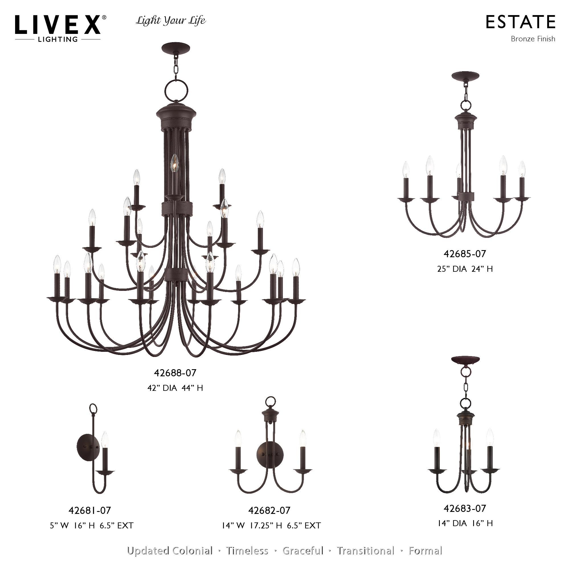 Livex Lighting Estate 1 - Light Wall Light in  Bronze