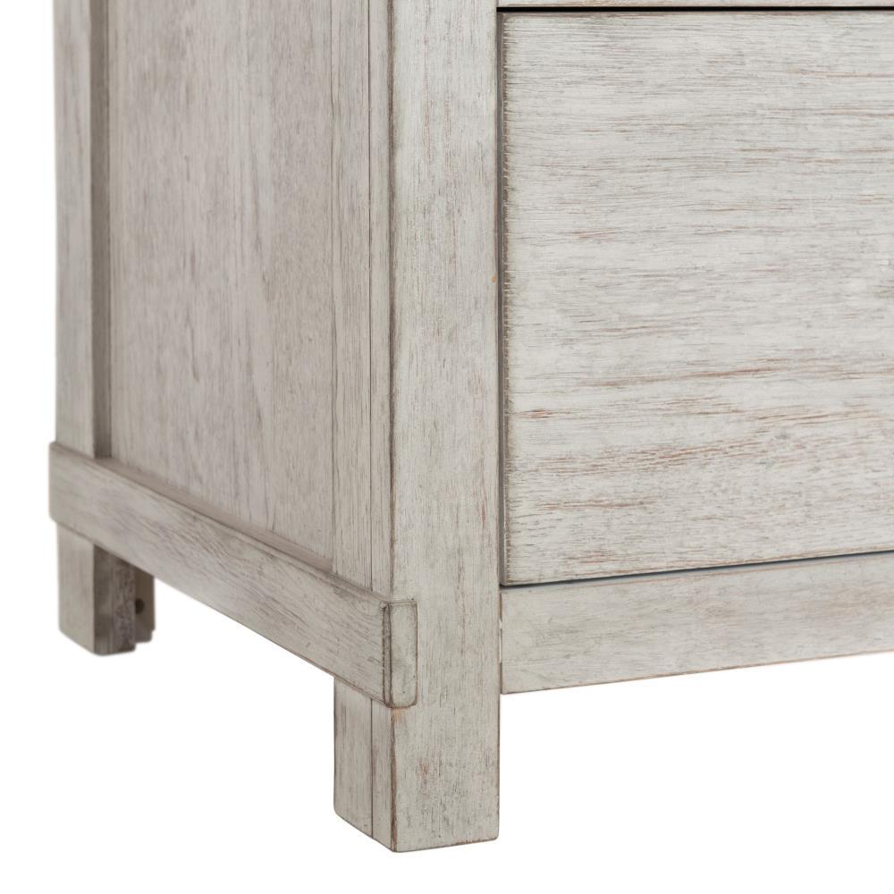 Jack Whitewashed King Bedroom Set with Storage and USB Ports