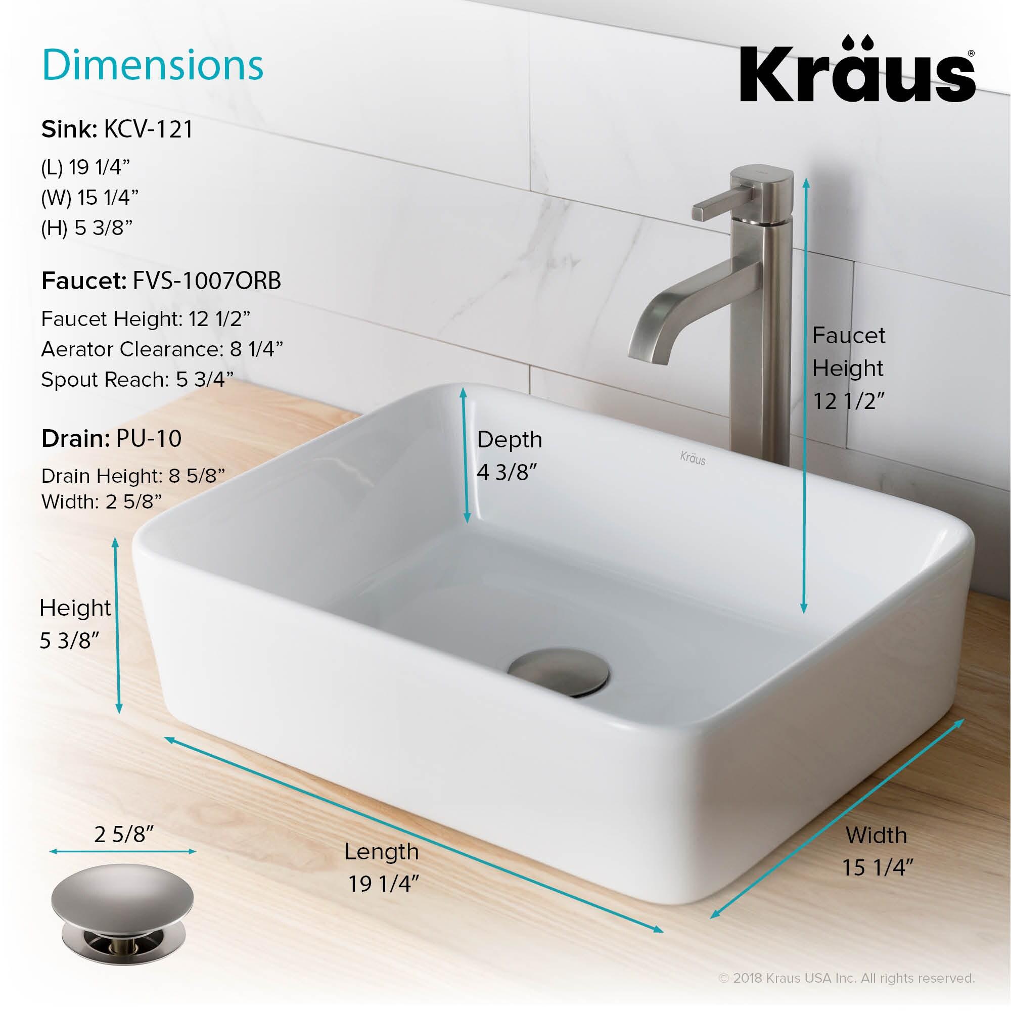Ceramic Ceramic Rectangular Vessel Bathroom Sink