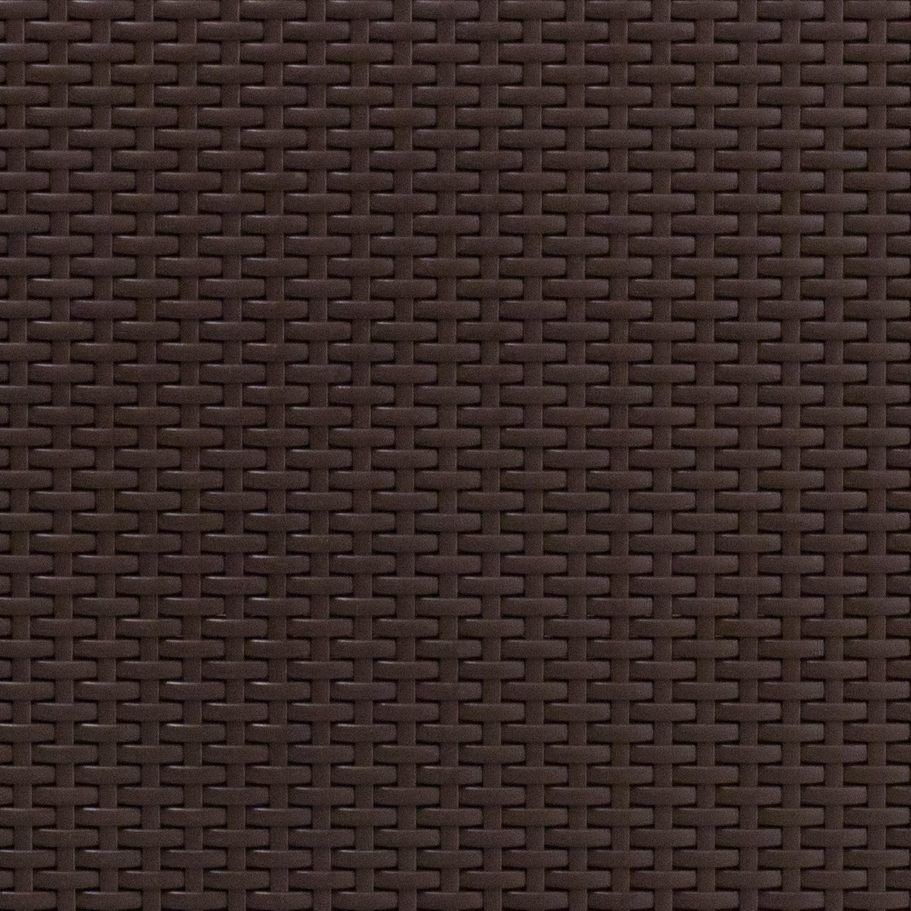Flash Furniture Chocolate Brown Faux Rattan Sofa with All-Weather Beige Cushions