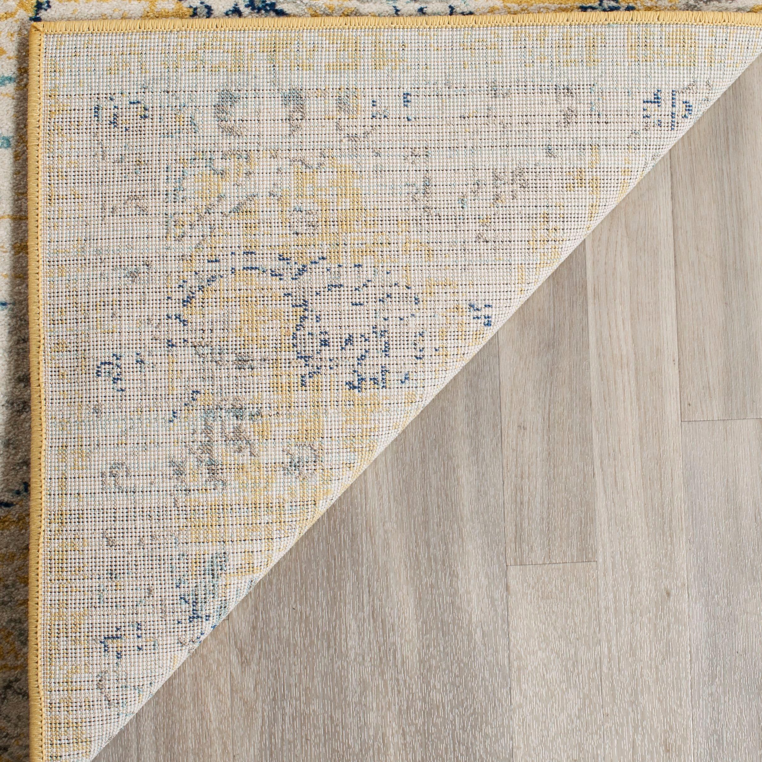 Evoke EVK224 Power Loomed Area Rug - Gold/Ivory - 5'3"x7'6" - Safavieh.