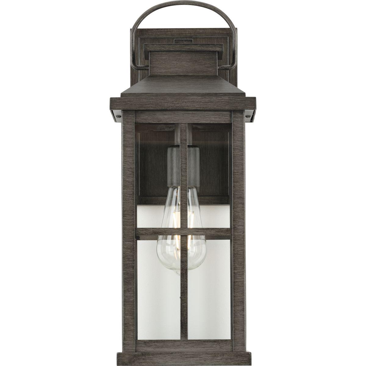 Progress Lighting Williamston 1-Light Antique Pewter Outdoor Wall Lantern with Clear Glass