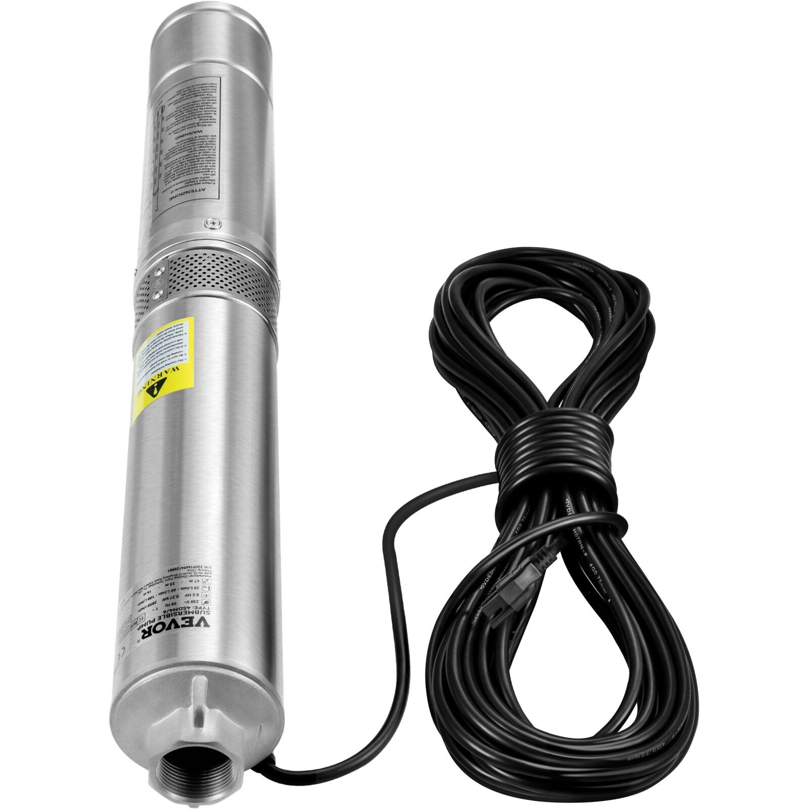 Deep Well Submersible Pump, 1HP 115V/60Hz