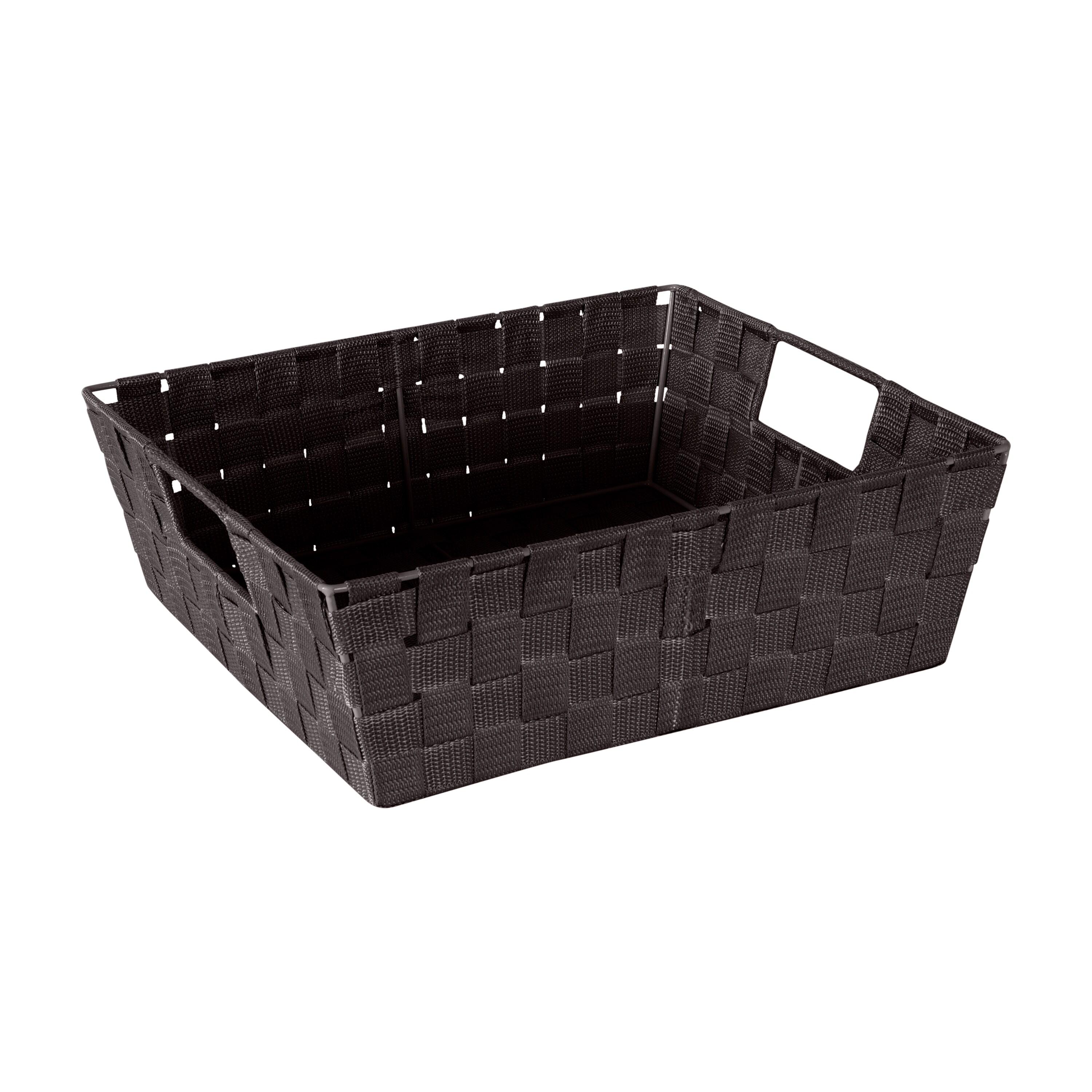 Simplify Large Woven Storage Shelf Bin in Chocolate