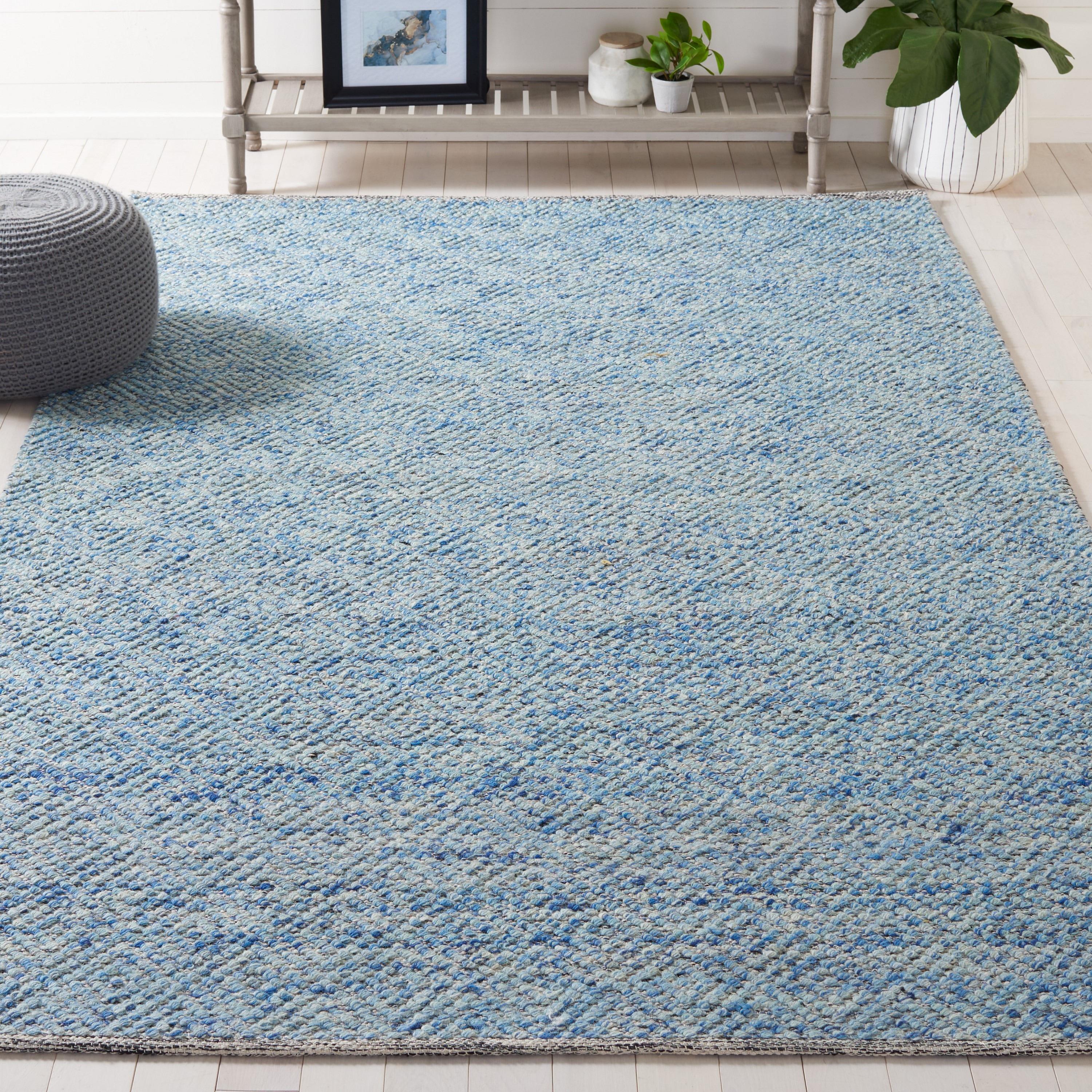 SAFAVIEH Natura Eanna Geometric Wool Area Rug, Blue, 9' x 12'