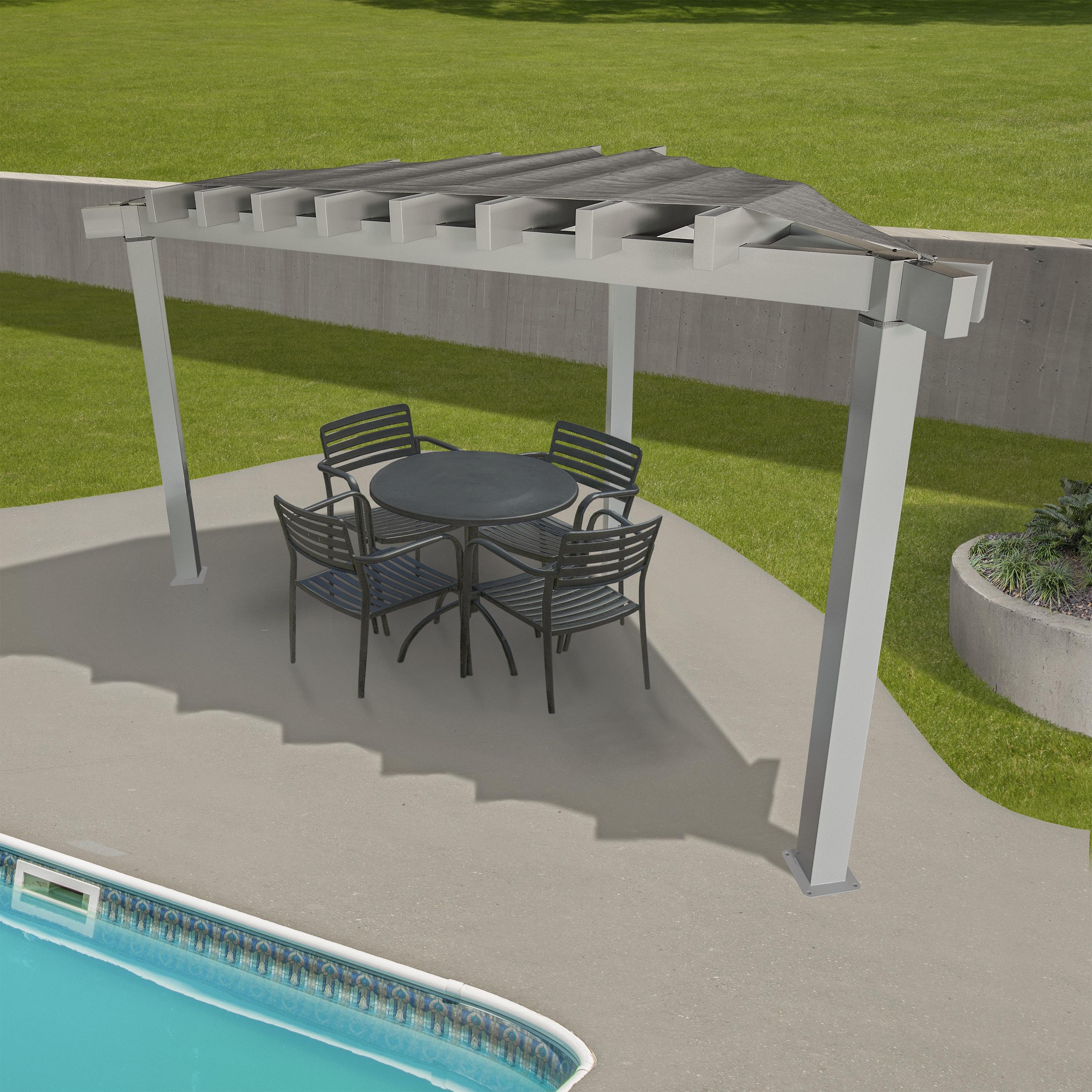 Sojag Sojag Lima Grey 10 x 10 ft. Rustproof Aluminum Frame Pergola