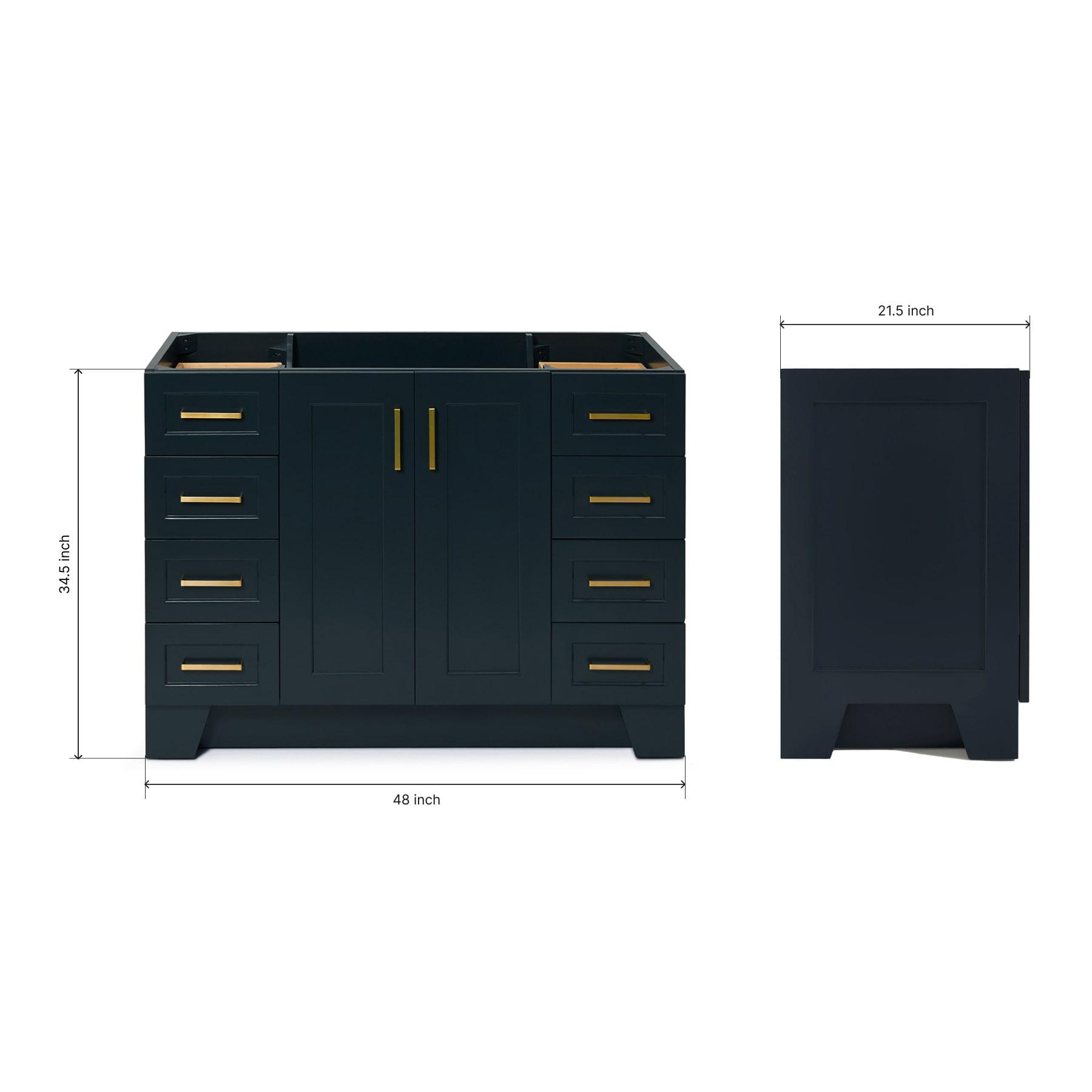 Sawyer 48'' Solid Wood Single Bathroom Vanity Base Only, Base Cabinet without Top