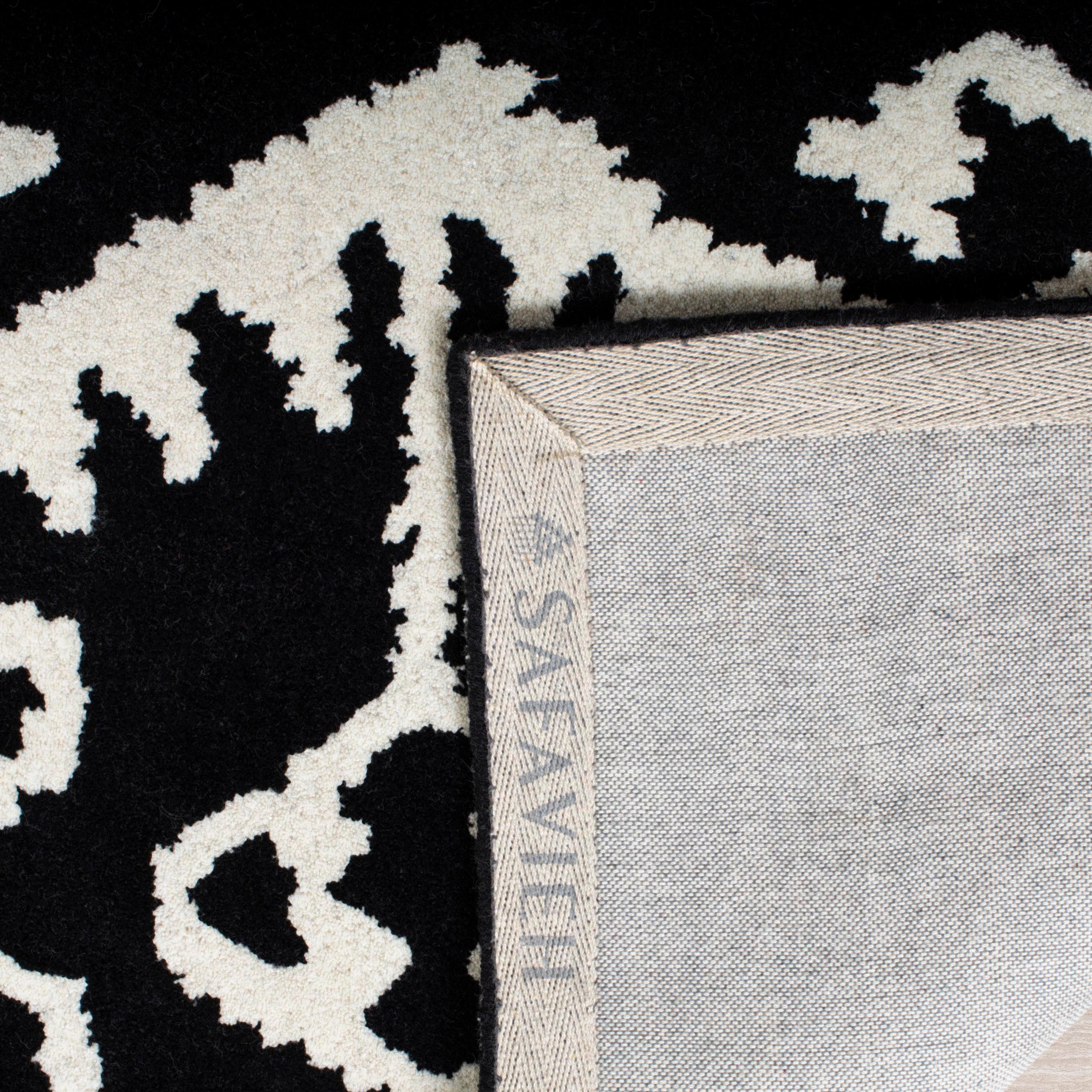 Wyndham WYD323 Hand Tufted Indoor Area Rug - Black/Ivory - 6'x9' - Safavieh.