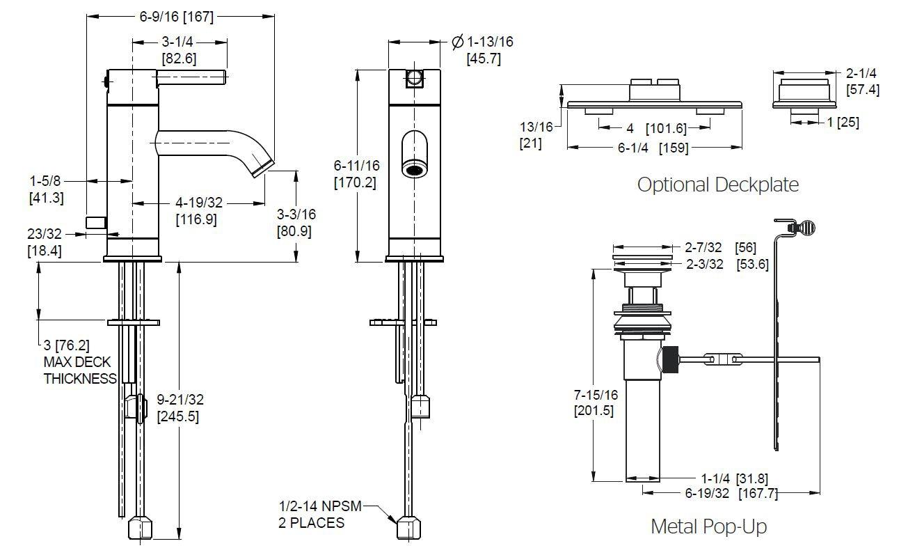 Contempra Single Control Bathroom Faucet with Drain Assembly