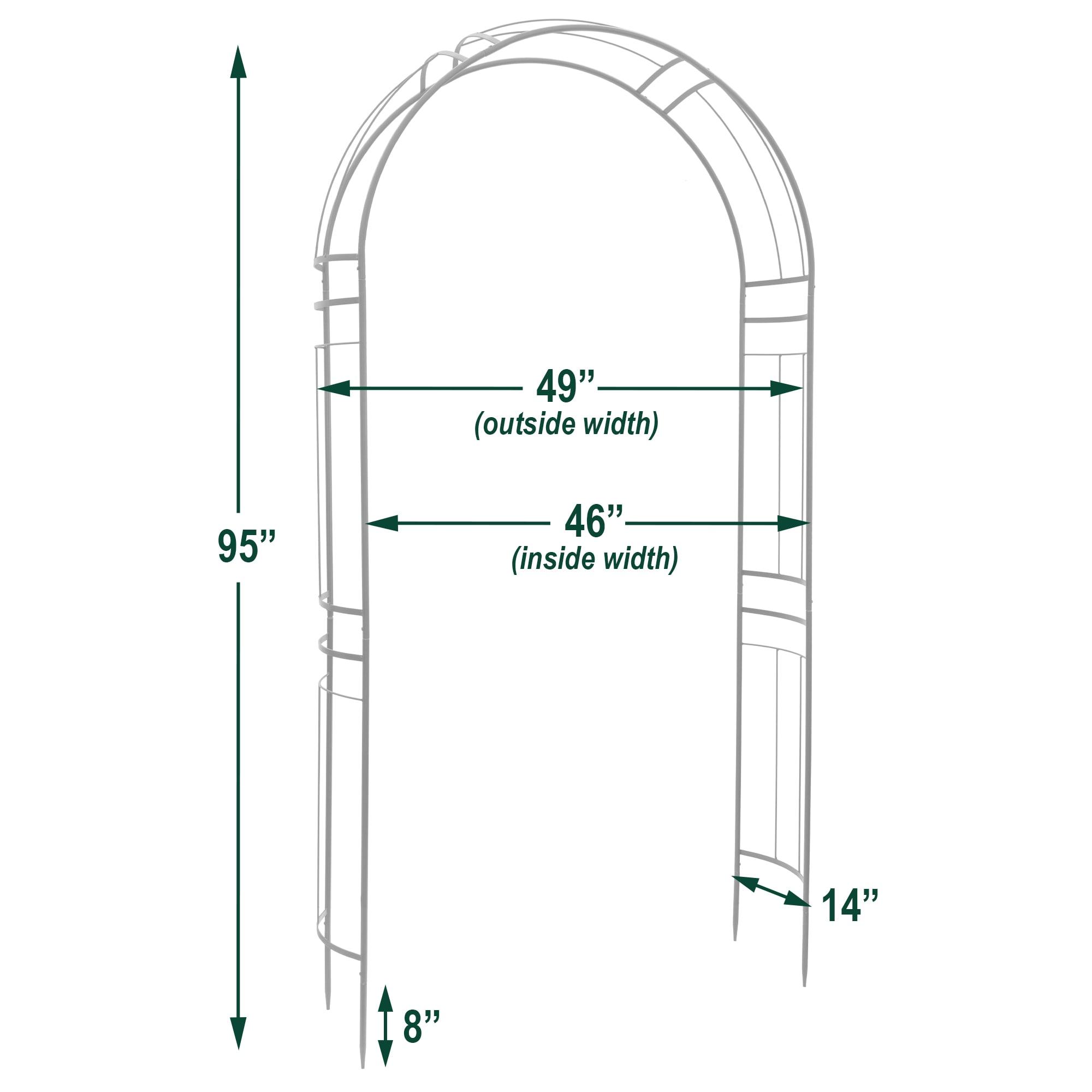 Trellises & Arbors 48'' W x 14'' D Metal Arbor in Black