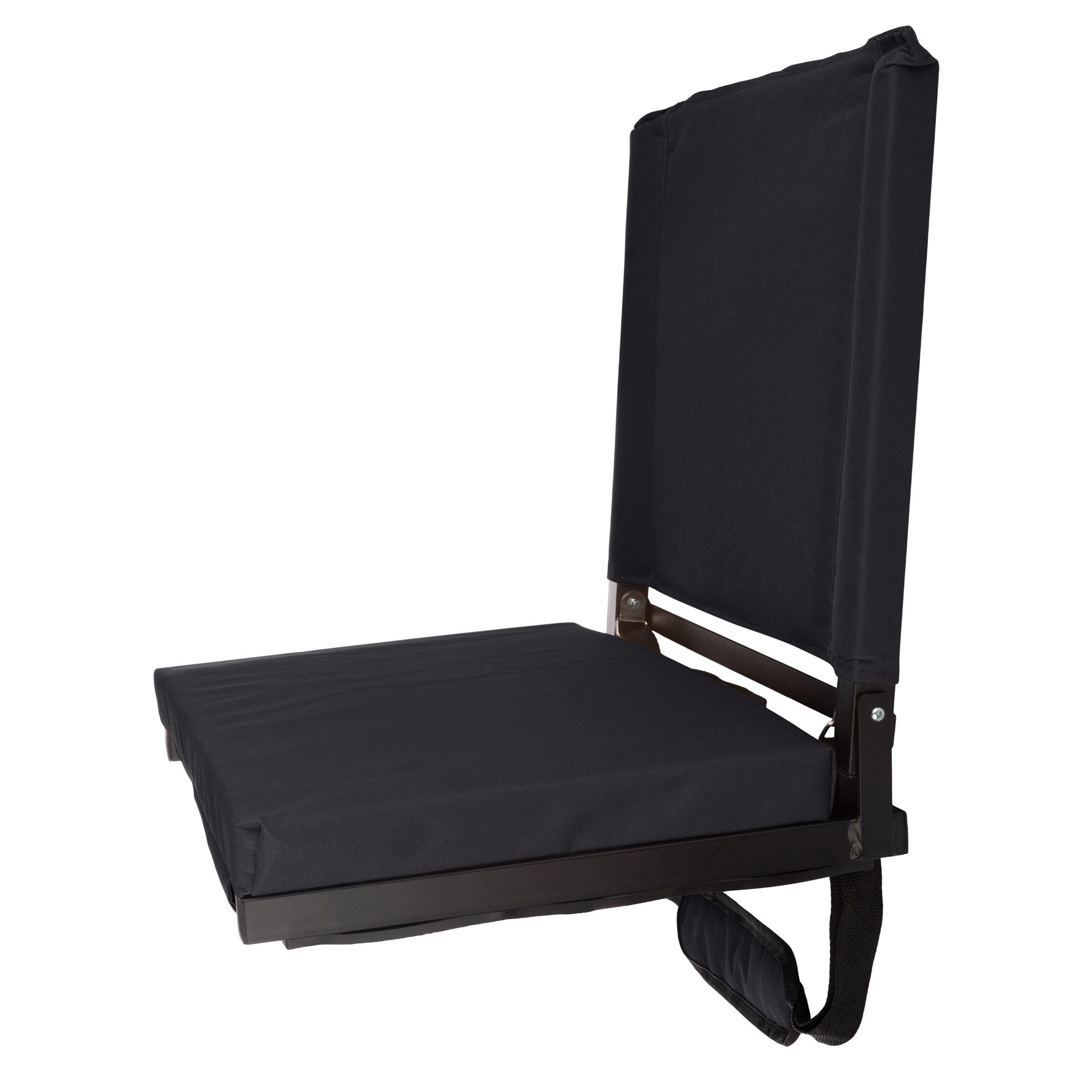 Home-Complete Bleacher Seat Stadium Cushion, Black