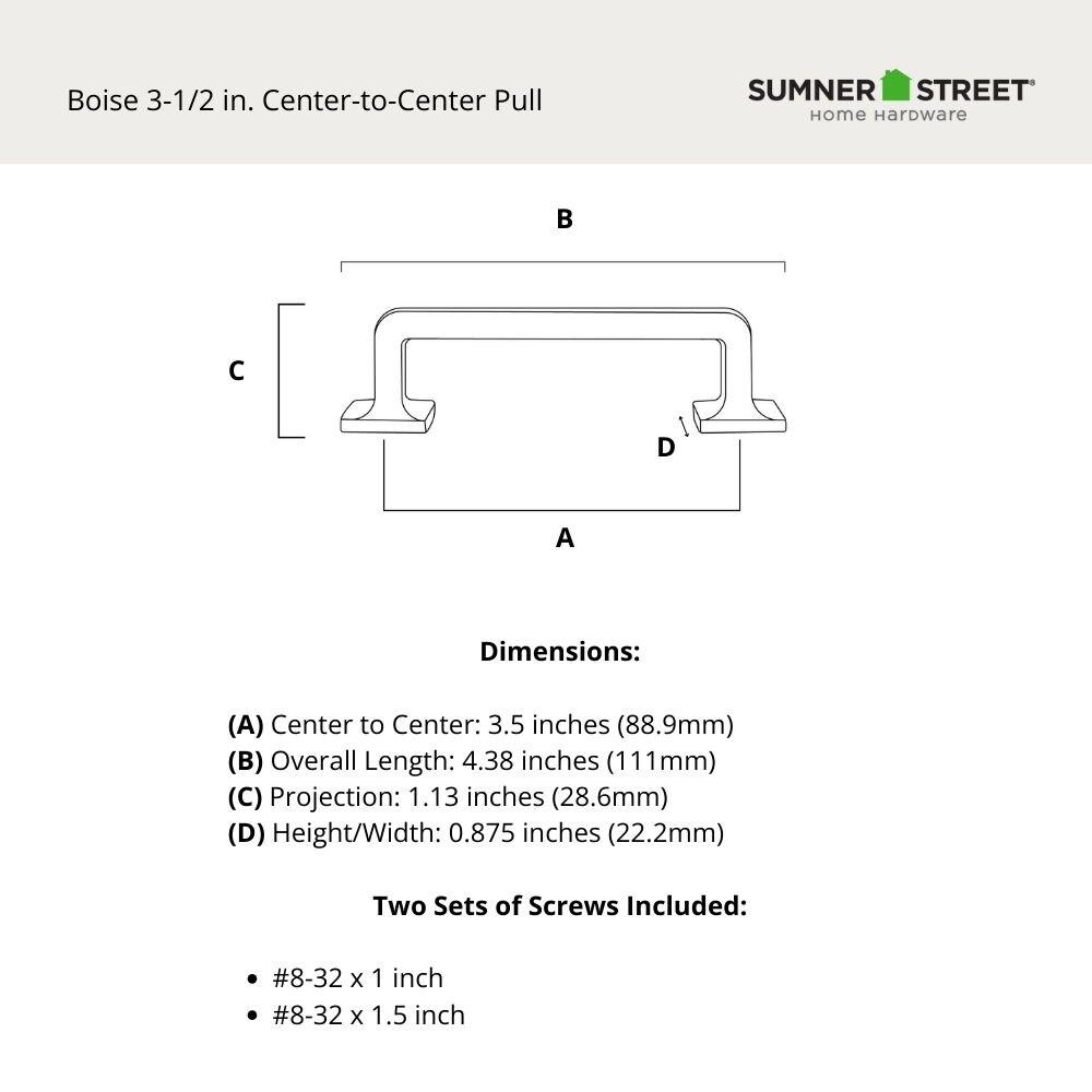 Boise 3 1/2" Center to Center Bar pull